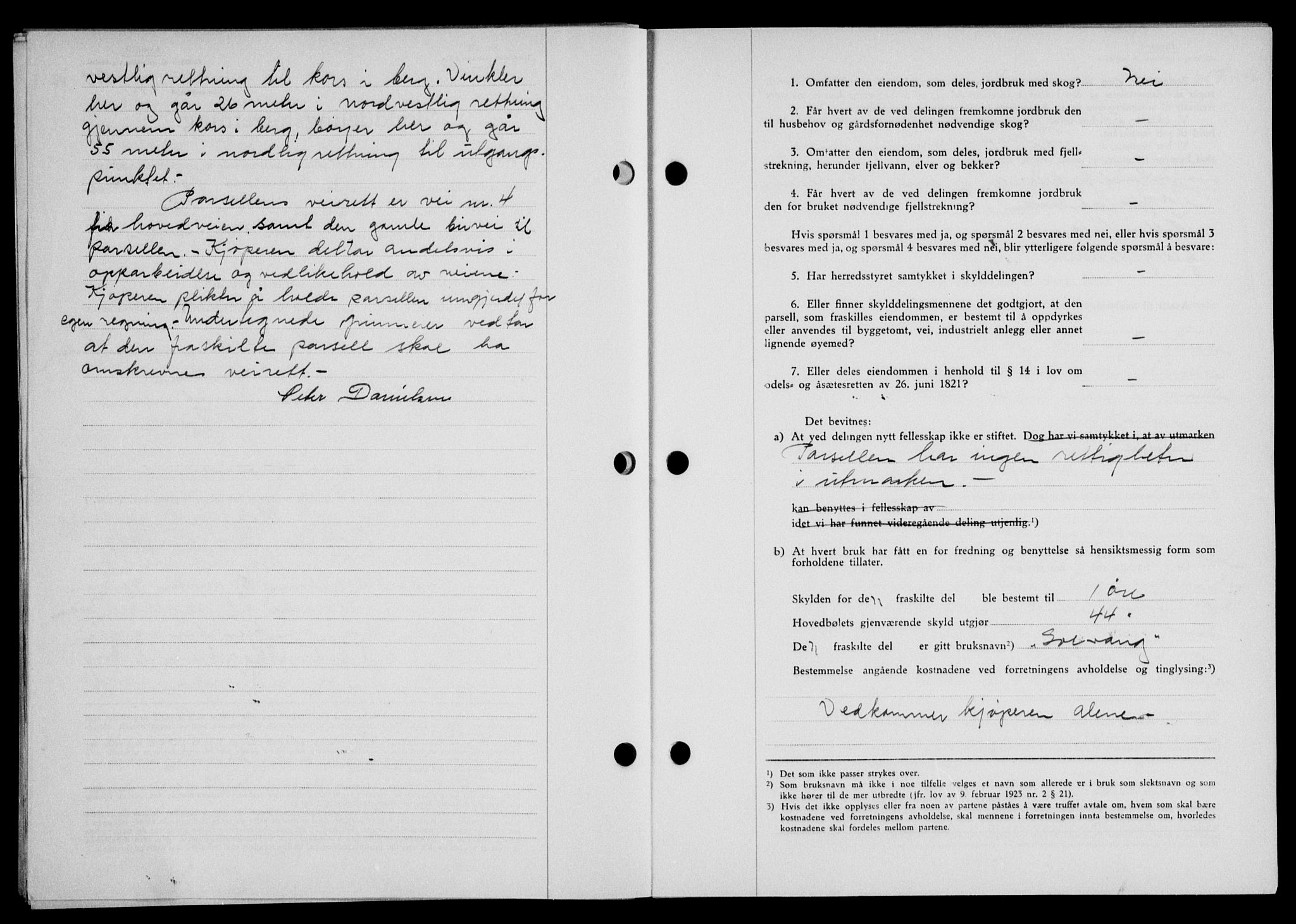 Lofoten sorenskriveri, SAT/A-0017/1/2/2C/L0014a: Mortgage book no. 14a, 1946-1946, Diary no: : 518/1946