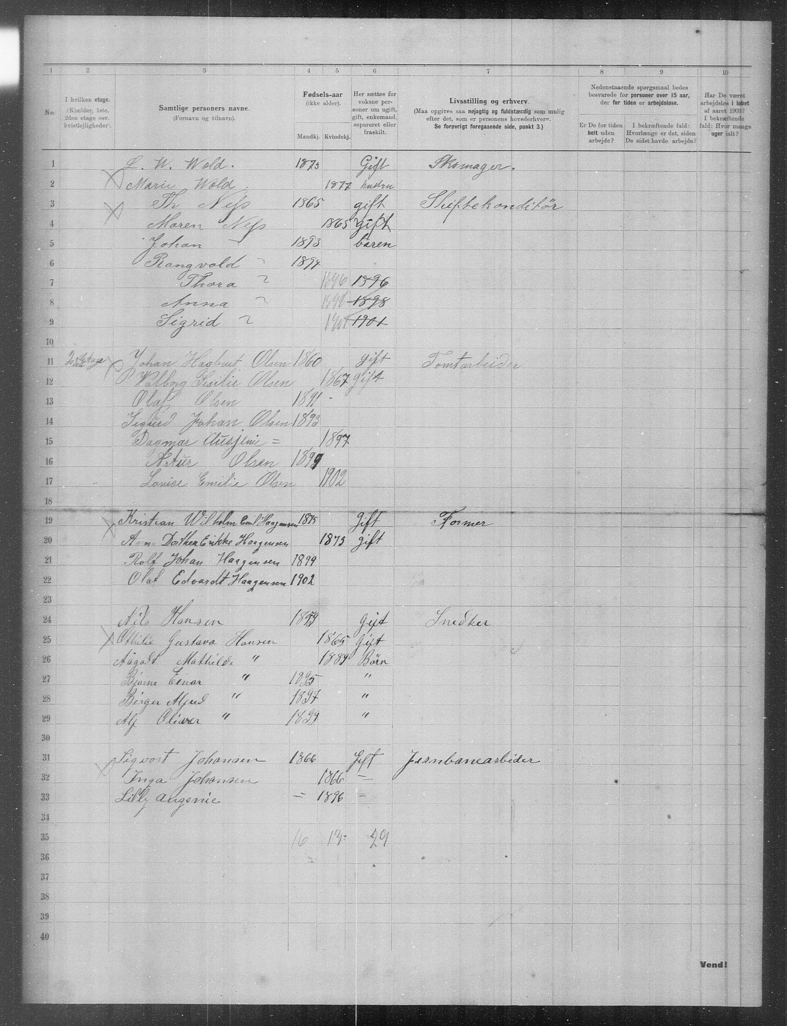 OBA, Municipal Census 1903 for Kristiania, 1903, p. 10090