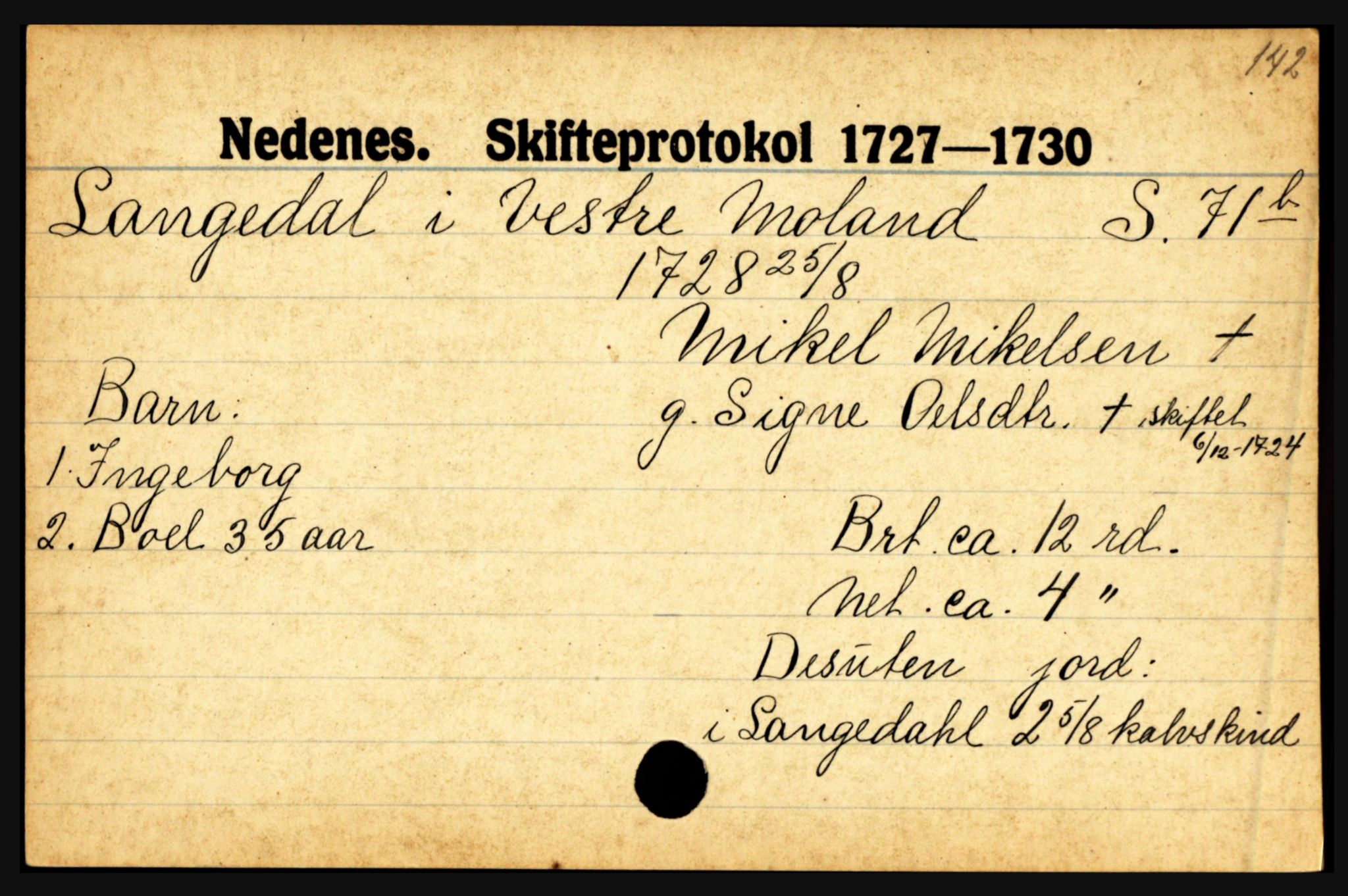 Nedenes sorenskriveri før 1824, AV/SAK-1221-0007/H, p. 16875