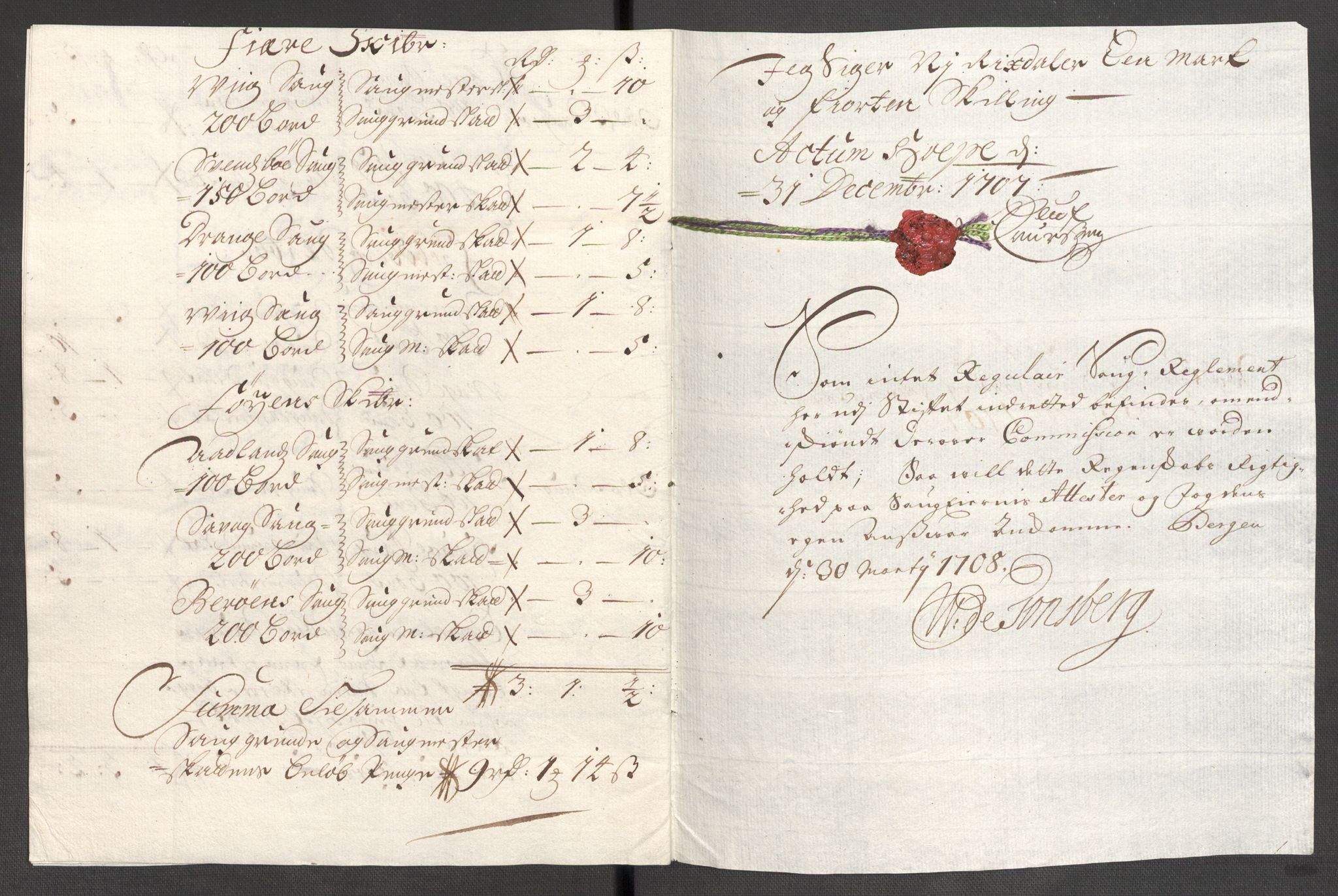 Rentekammeret inntil 1814, Reviderte regnskaper, Fogderegnskap, AV/RA-EA-4092/R48/L2984: Fogderegnskap Sunnhordland og Hardanger, 1706-1707, p. 380