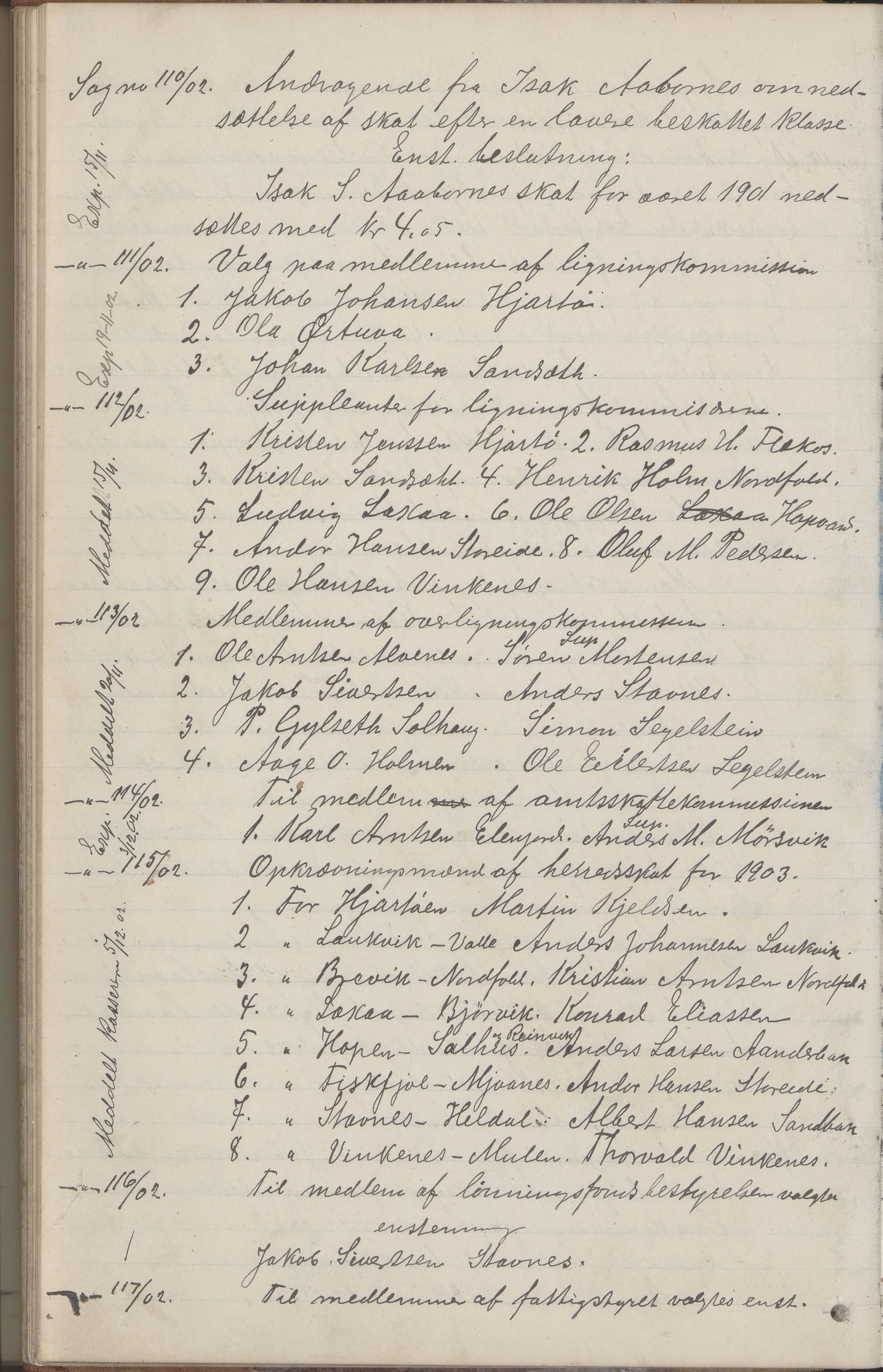 Kjerringøy kommune. Formannskapet, AIN/K-18441.150/A/Aa/L0002: Forhandlingsprotokoll Norfolden- Kjerringø formanskap, 1900-1911