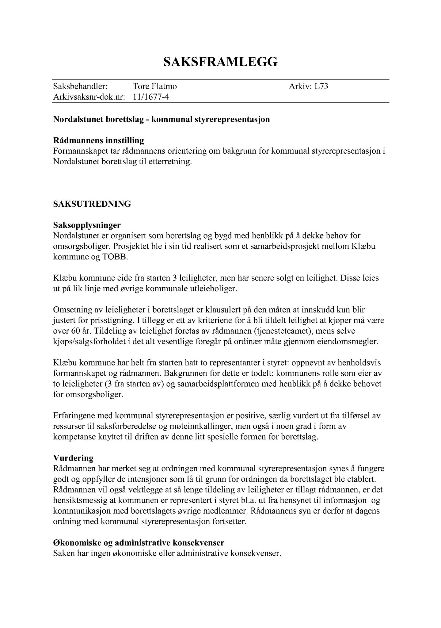 Klæbu Kommune, TRKO/KK/02-FS/L005: Formannsskapet - Møtedokumenter, 2012, p. 1212