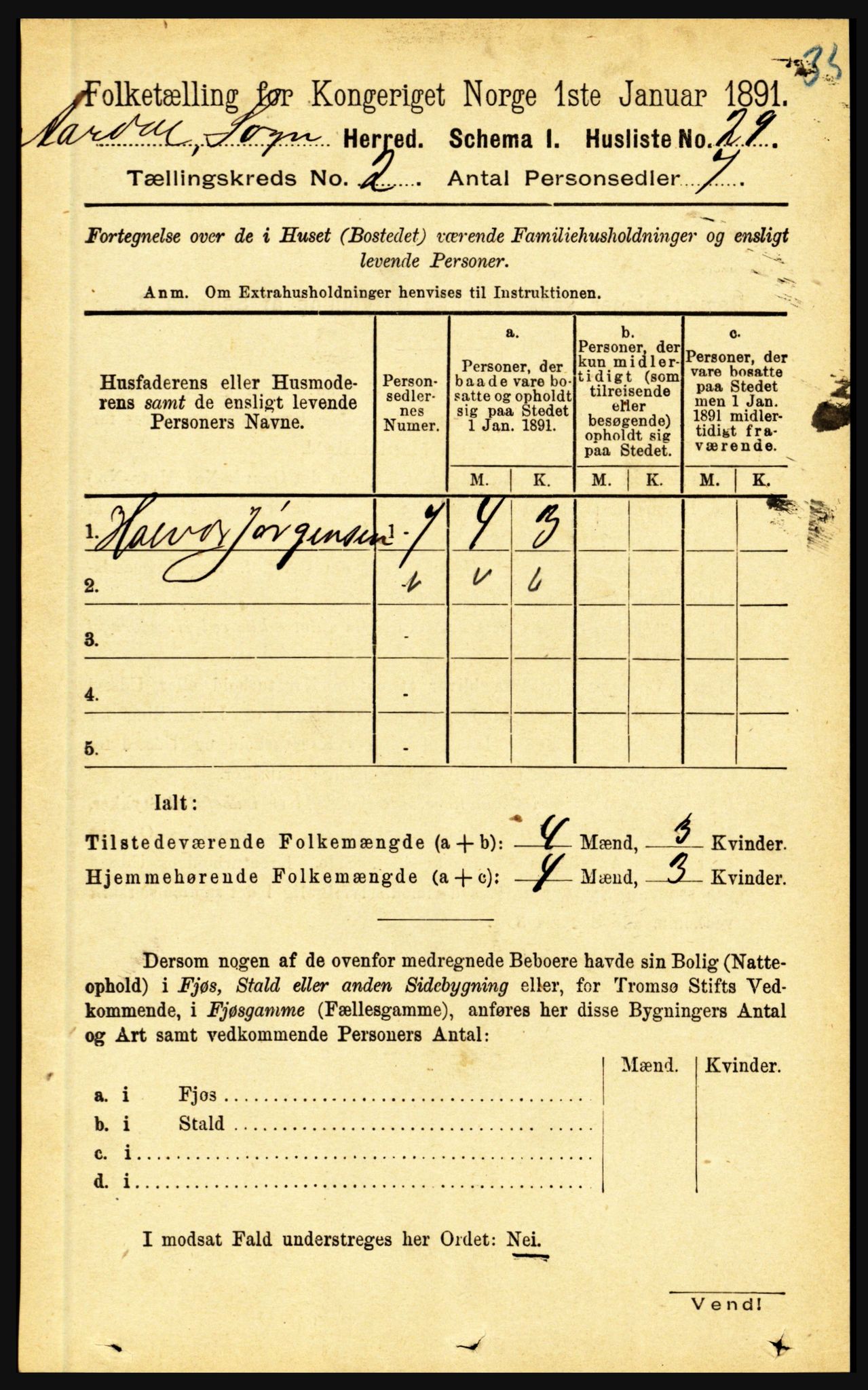 RA, 1891 census for 1424 Årdal, 1891, p. 155