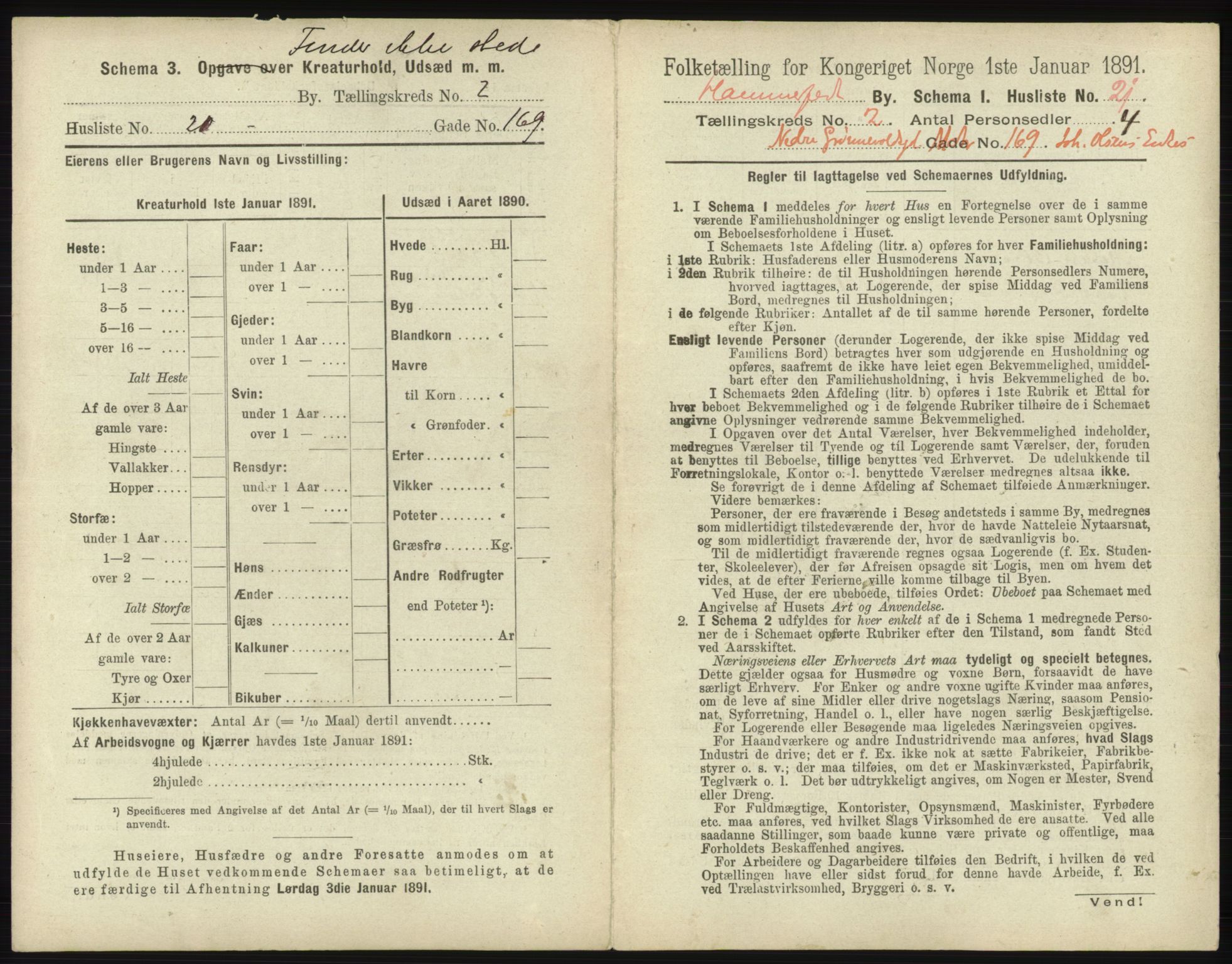 RA, 1891 census for 2001 Hammerfest, 1891, p. 265