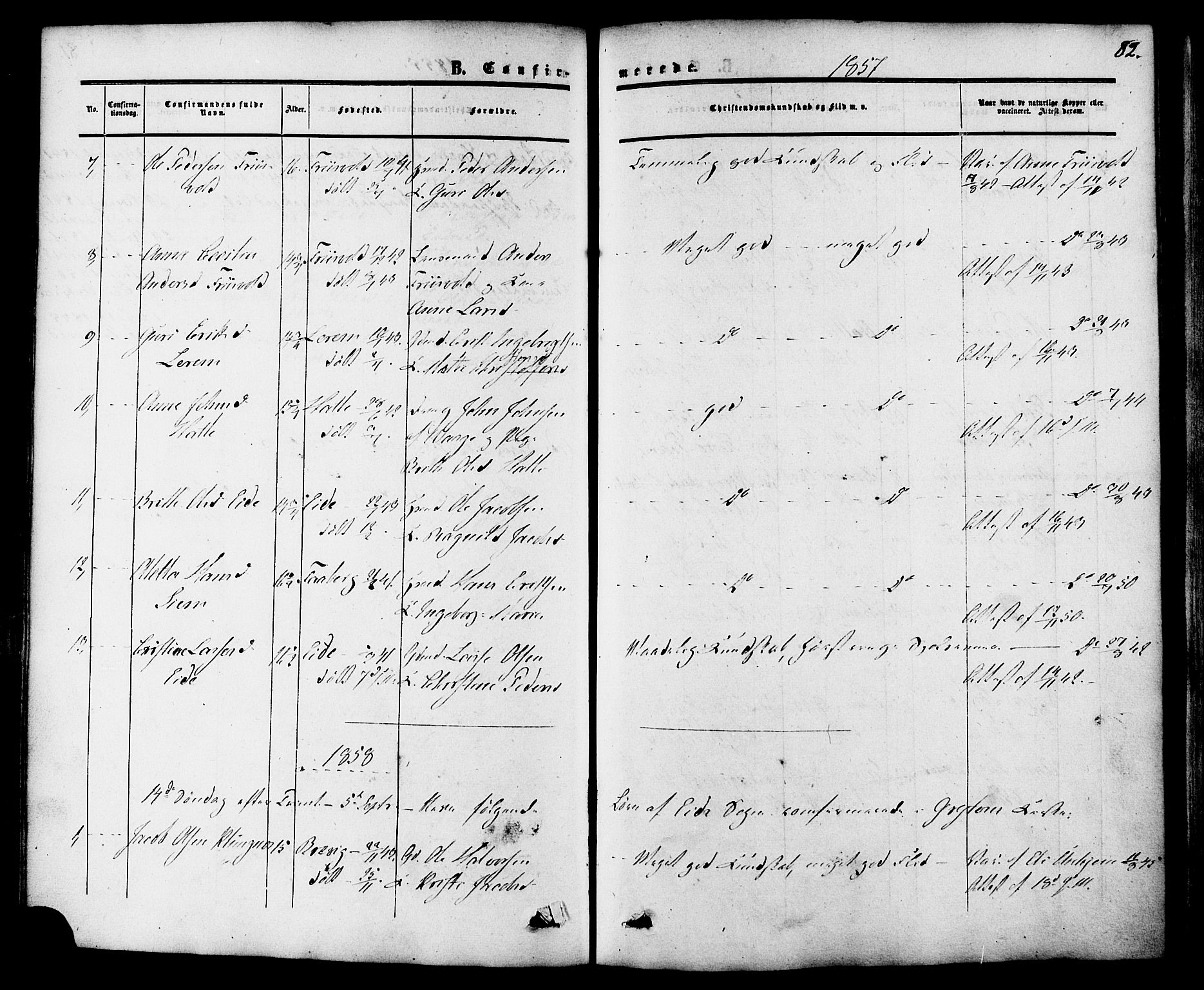 Ministerialprotokoller, klokkerbøker og fødselsregistre - Møre og Romsdal, AV/SAT-A-1454/542/L0552: Parish register (official) no. 542A02, 1854-1884, p. 82