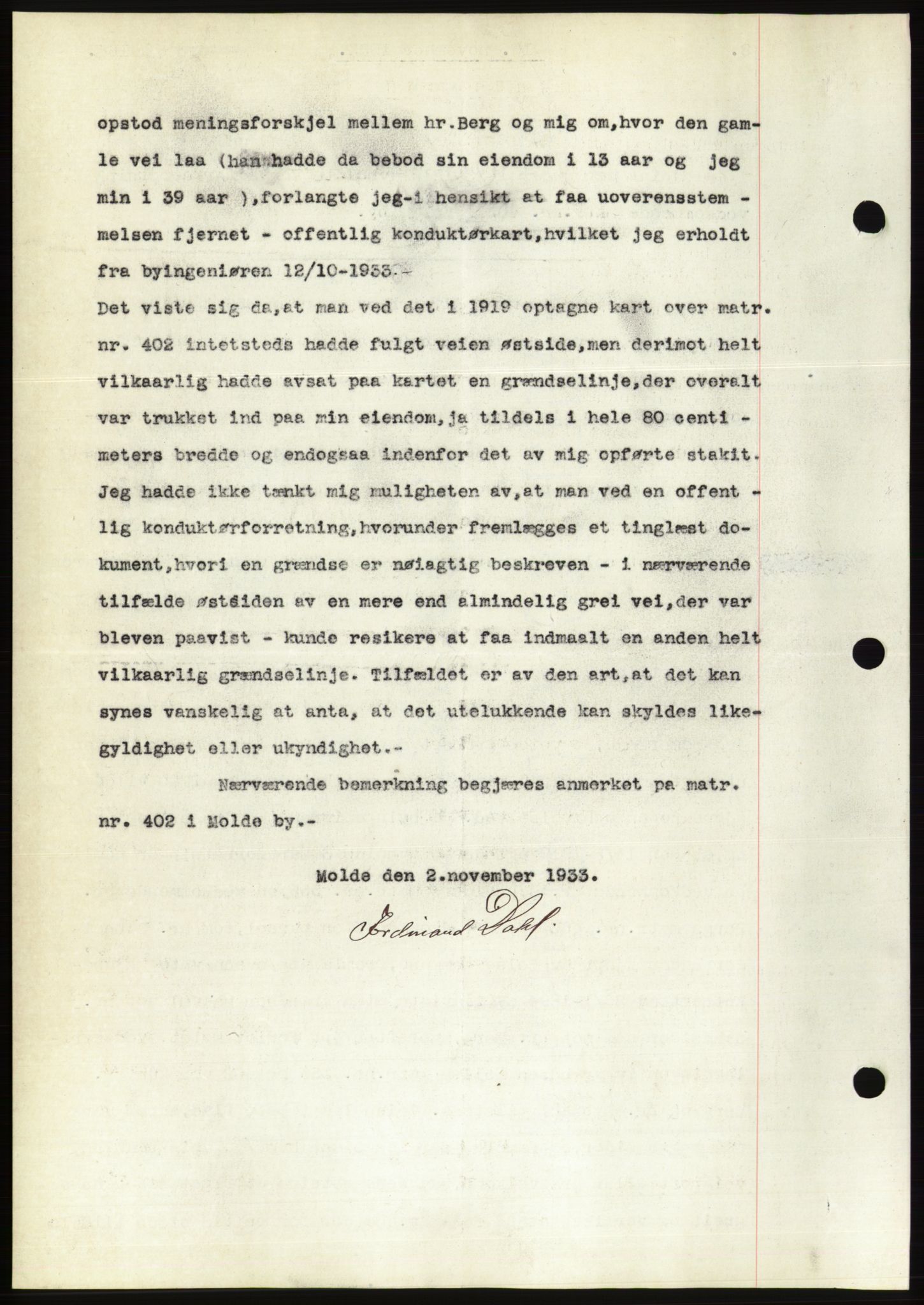 Molde byfogd, AV/SAT-A-0025/2/2C/L0012: Mortgage book no. 12, 1932-1935, Deed date: 15.11.1933