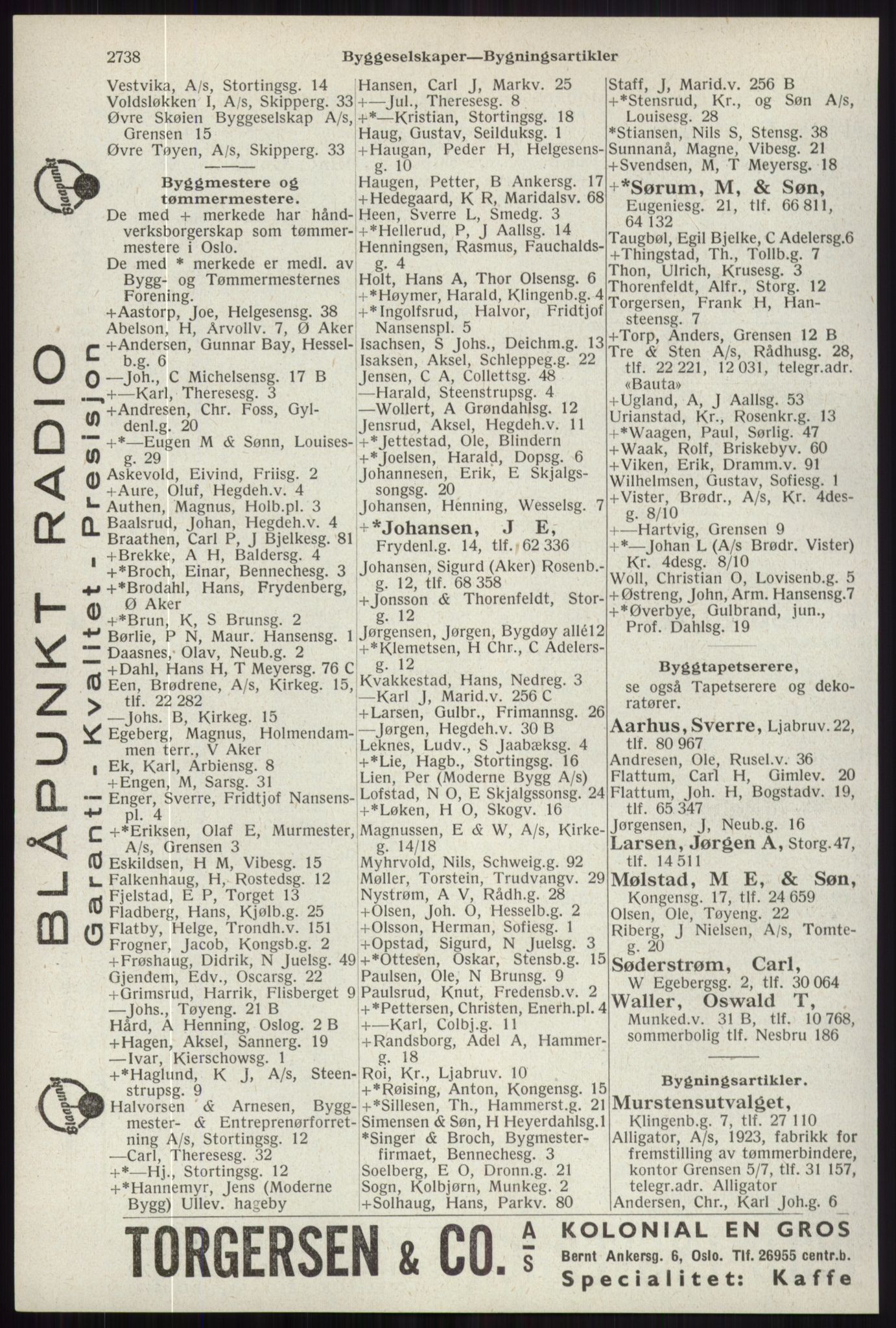 Kristiania/Oslo adressebok, PUBL/-, 1941, p. 2738