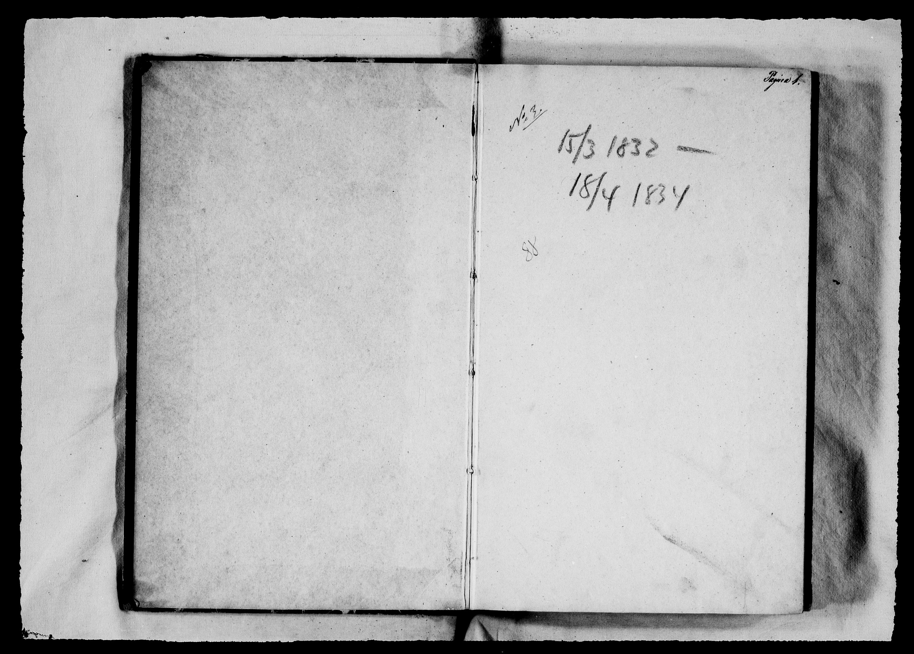Modums Blaafarveværk, RA/PA-0157/G/Gb/L0088/0001: -- / Kopibok, ført av Bøbert, 1832-1834, p. 2