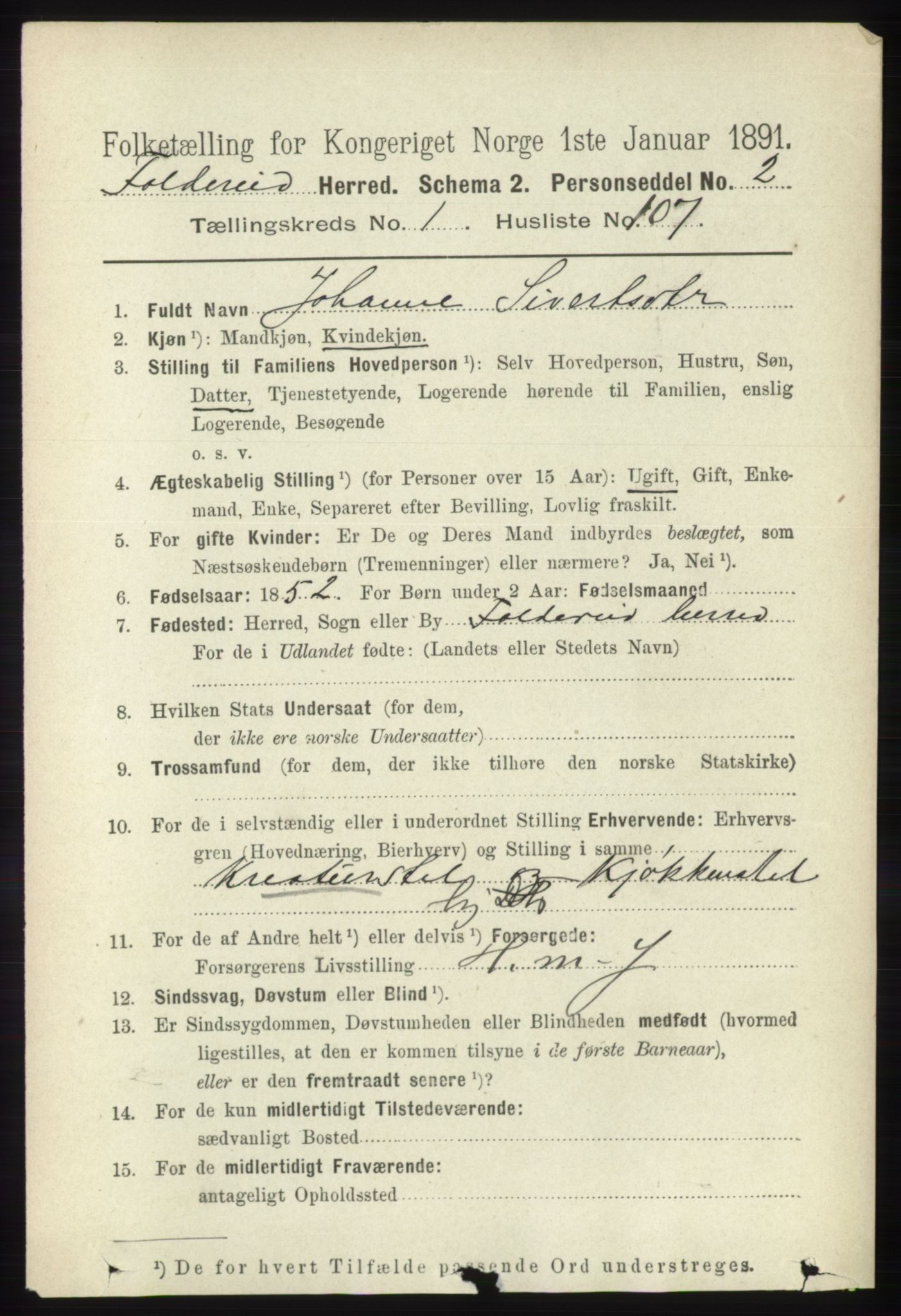 RA, 1891 census for 1753 Foldereid, 1891, p. 791