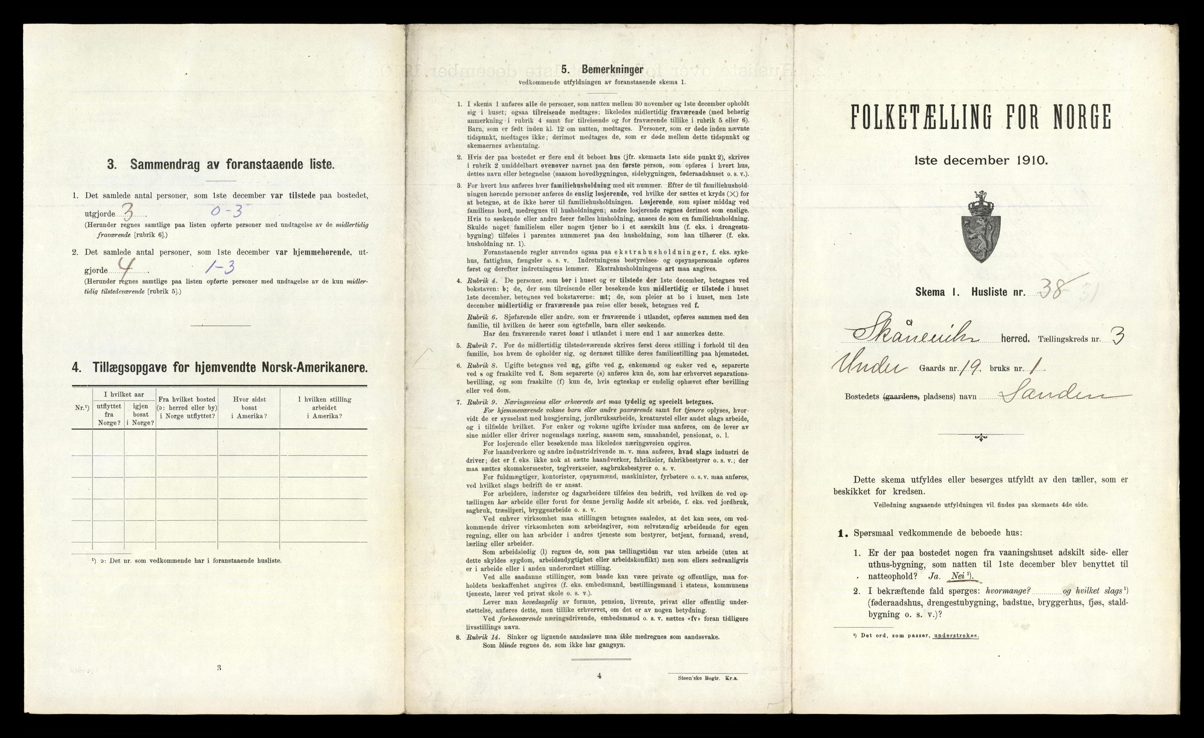 RA, 1910 census for Skånevik, 1910, p. 263