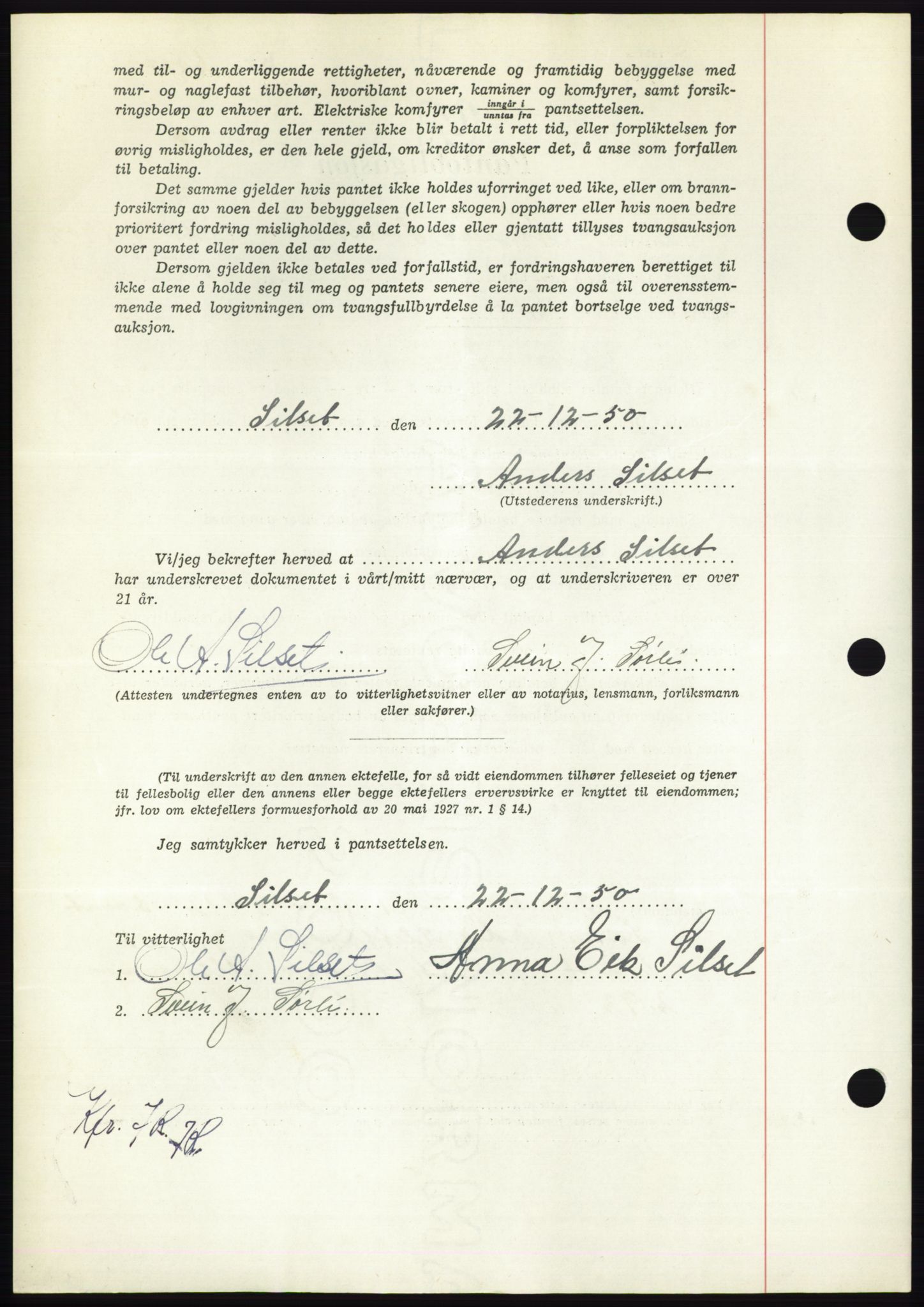 Nordmøre sorenskriveri, AV/SAT-A-4132/1/2/2Ca: Mortgage book no. B106, 1950-1950, Diary no: : 4121/1950