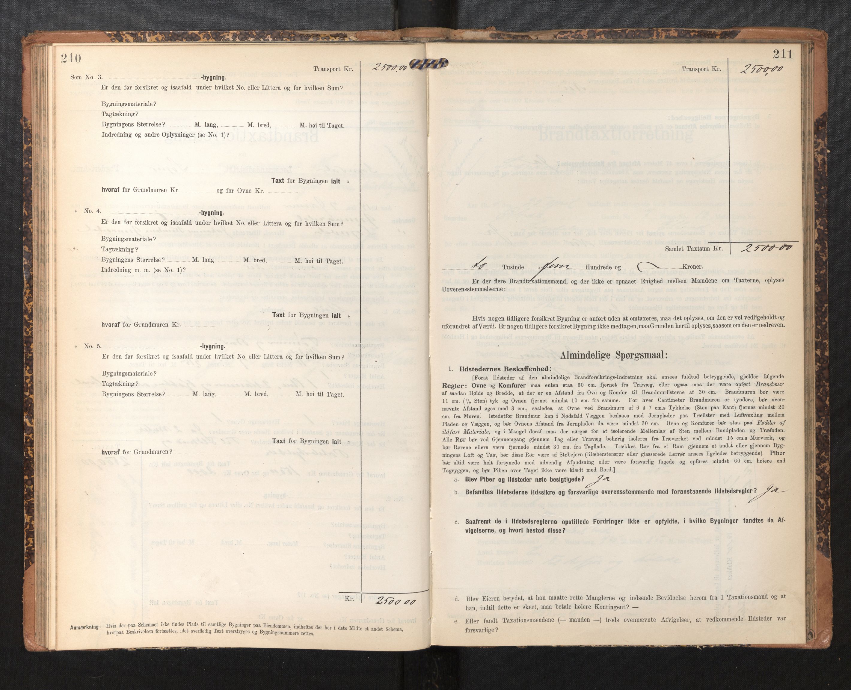 Lensmannen i Sogndal, AV/SAB-A-29901/0012/L0010: Branntakstprotokoll, skjematakst, 1907-1914, p. 210-211