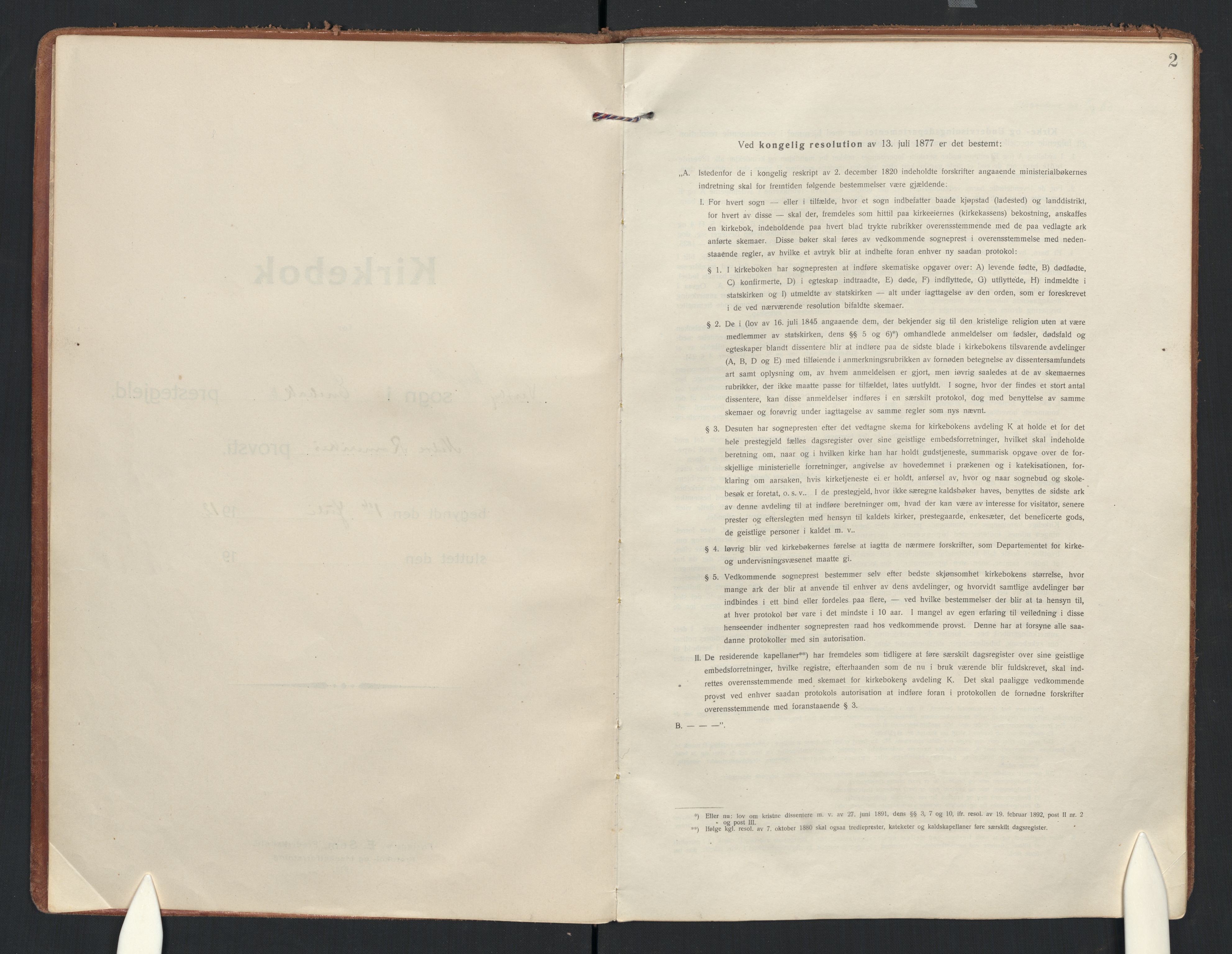 Enebakk prestekontor Kirkebøker, SAO/A-10171c/F/Fb/L0003: Parish register (official) no. II 3, 1912-1946, p. 2