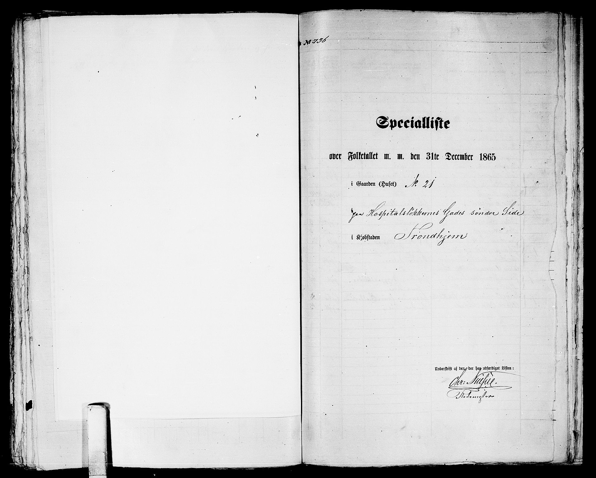 RA, 1865 census for Trondheim, 1865, p. 1521