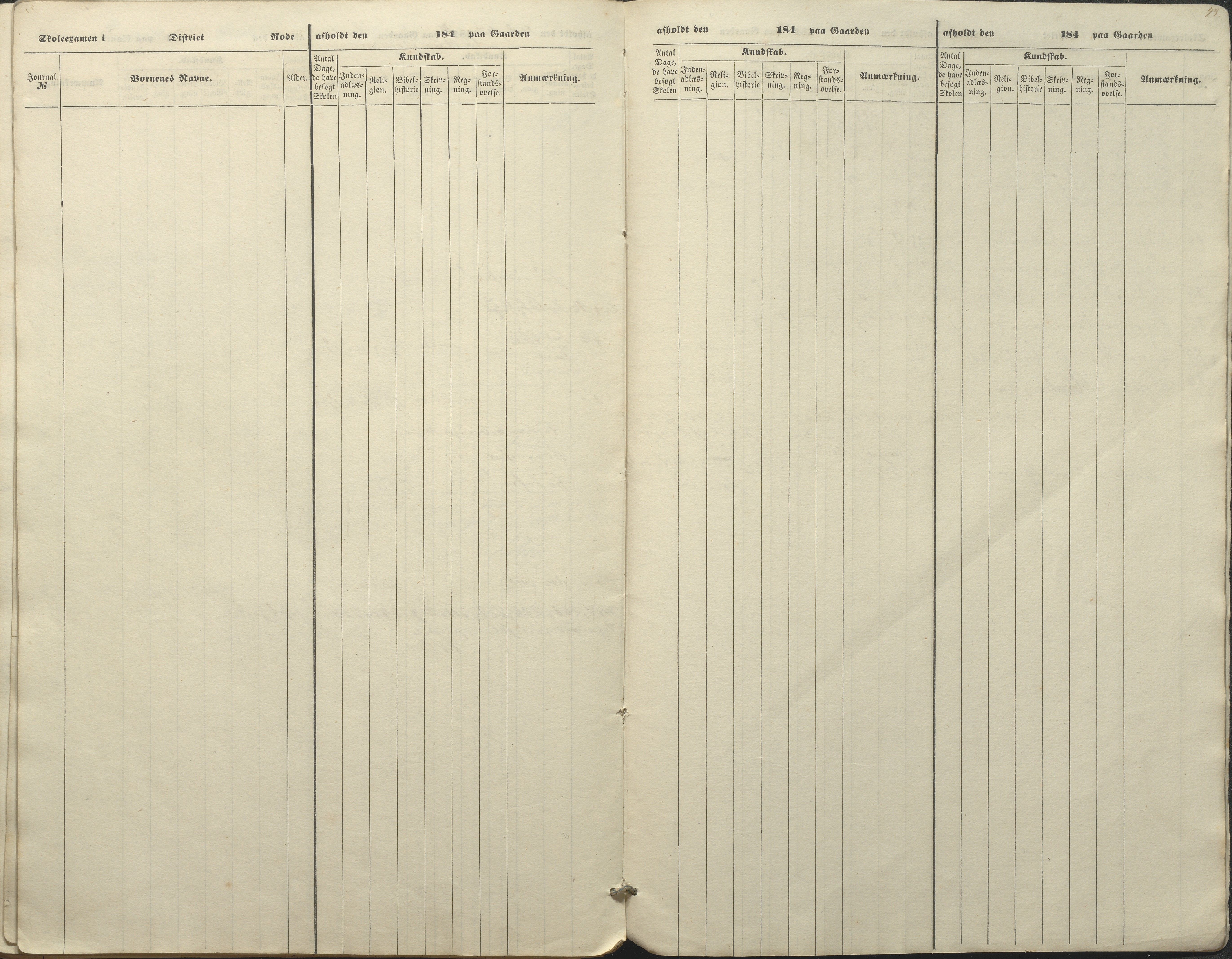 Øyestad kommune frem til 1979, AAKS/KA0920-PK/06/06A/L0045: Eksamensprotokoll, 1845-1847, p. 43