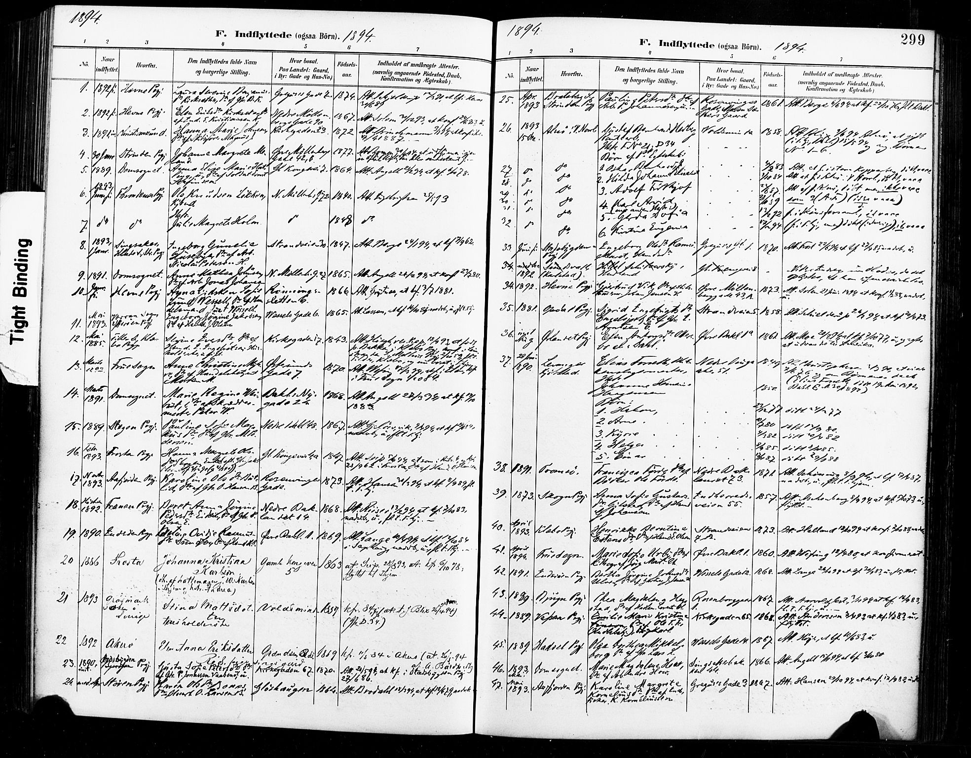 Ministerialprotokoller, klokkerbøker og fødselsregistre - Sør-Trøndelag, SAT/A-1456/604/L0198: Parish register (official) no. 604A19, 1893-1900, p. 299