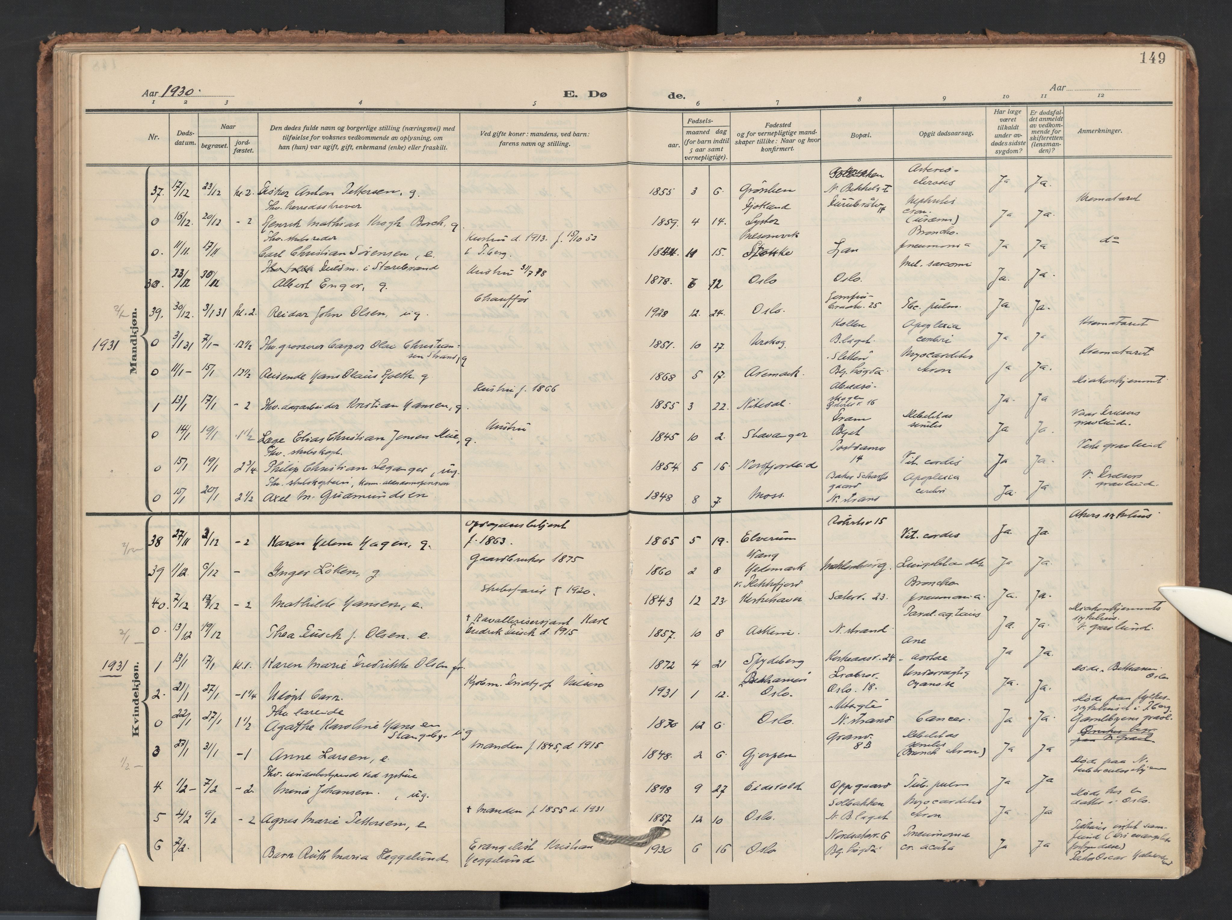 Nordstrand prestekontor Kirkebøker, AV/SAO-A-10362a/F/Fa/L0003: Parish register (official) no. 3, 1914-1932, p. 149