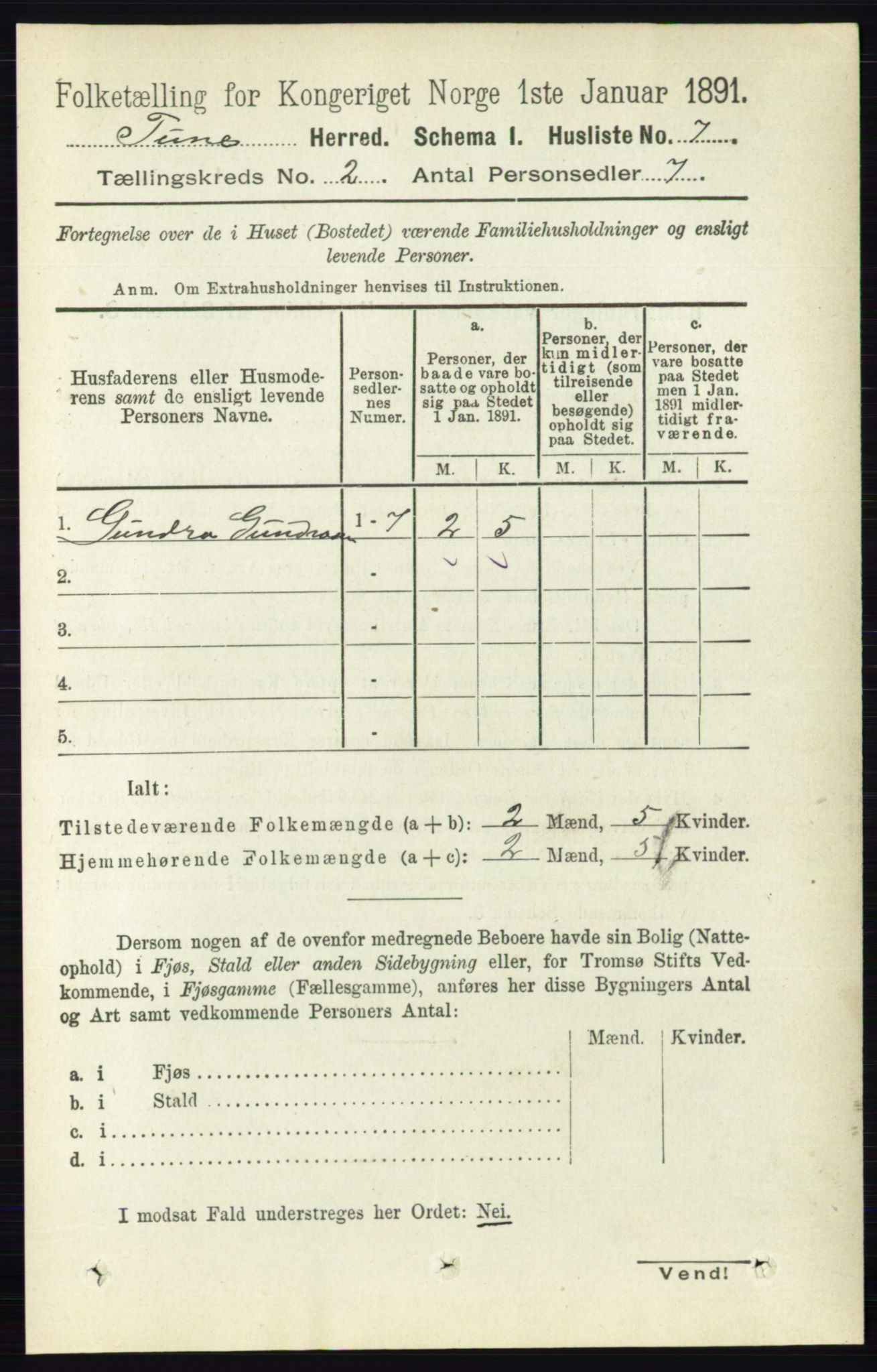 RA, 1891 census for 0130 Tune, 1891, p. 636
