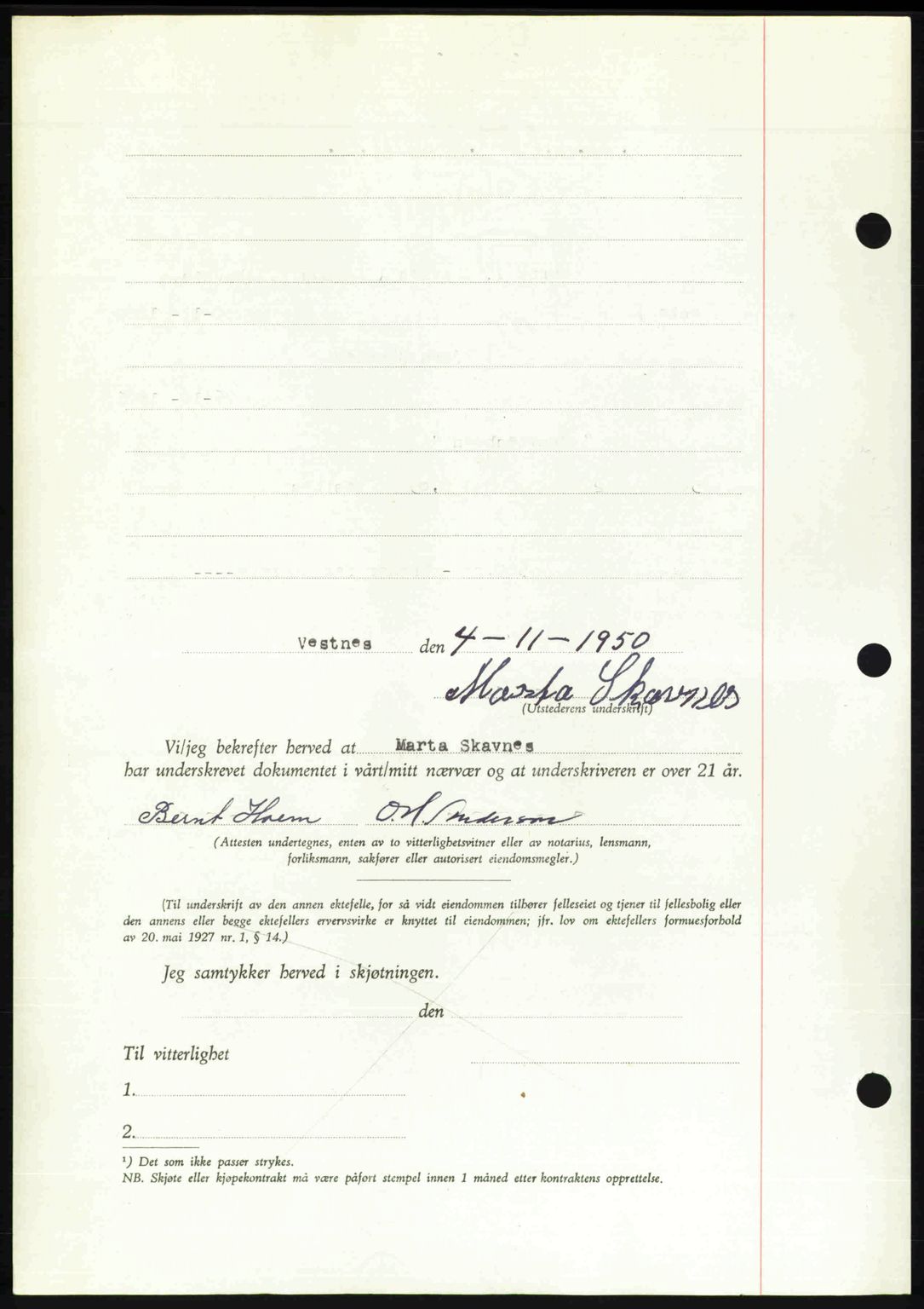 Romsdal sorenskriveri, AV/SAT-A-4149/1/2/2C: Mortgage book no. A34, 1950-1950, Diary no: : 3382/1950