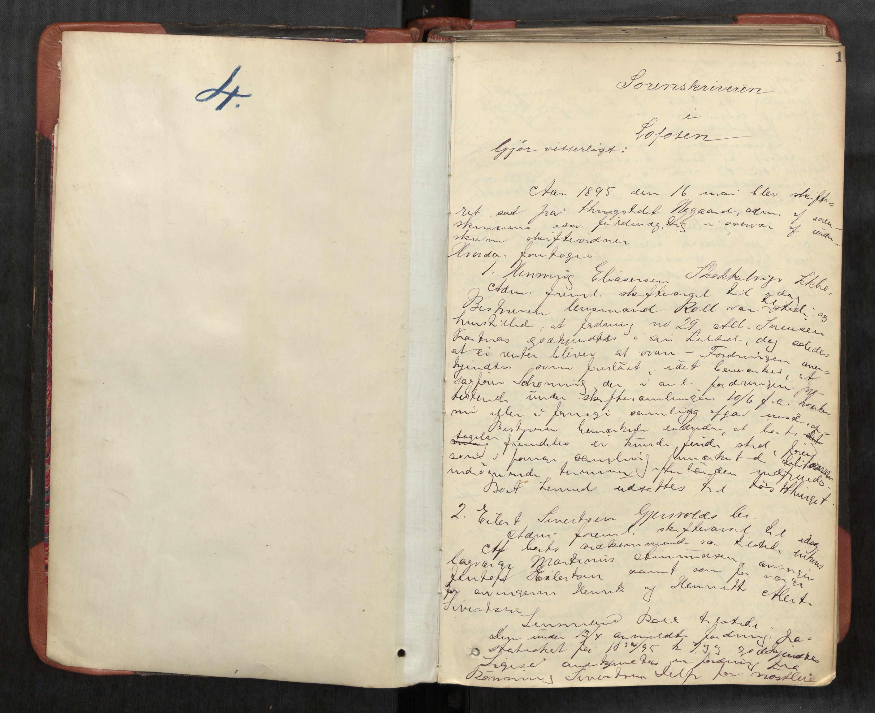 Lofoten sorenskriveri, AV/SAT-A-0017/1/3/3B/L0004: Skifteforhandlings-protokoll, 1895-1901, p. 1