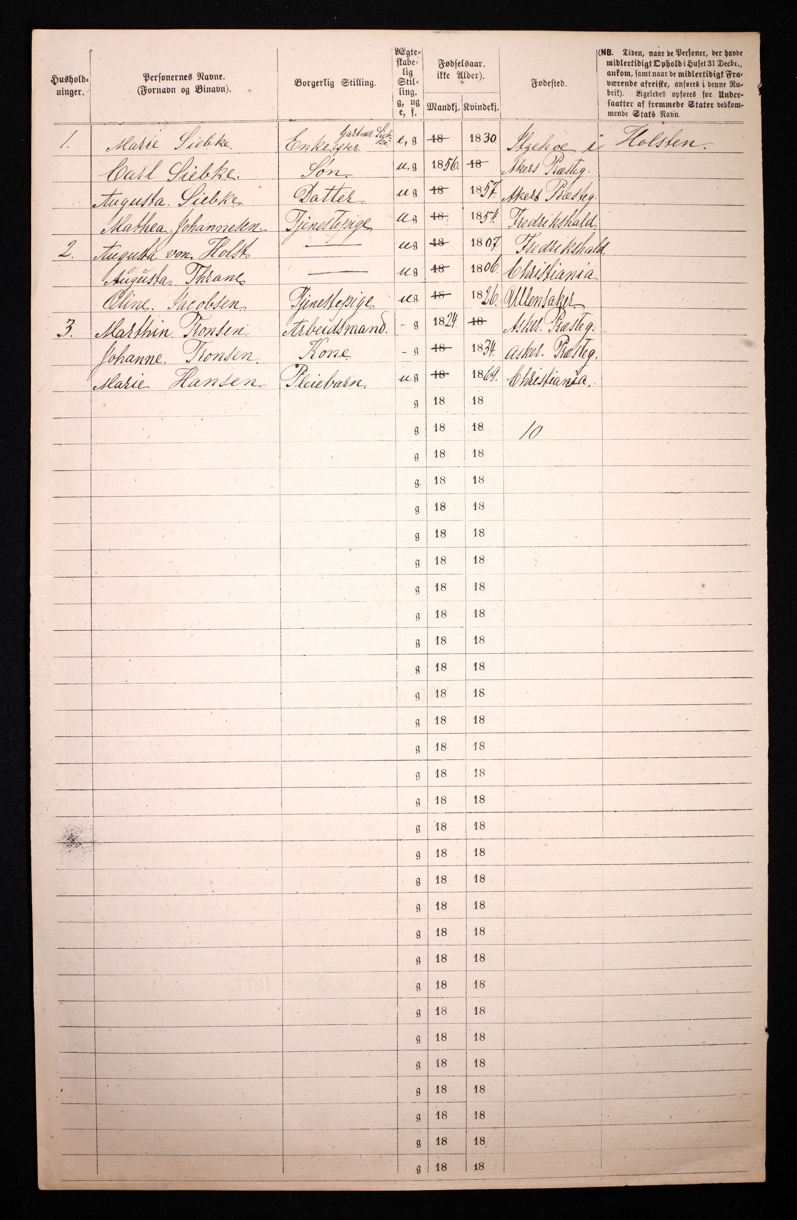 RA, 1870 census for 0301 Kristiania, 1870, p. 4455