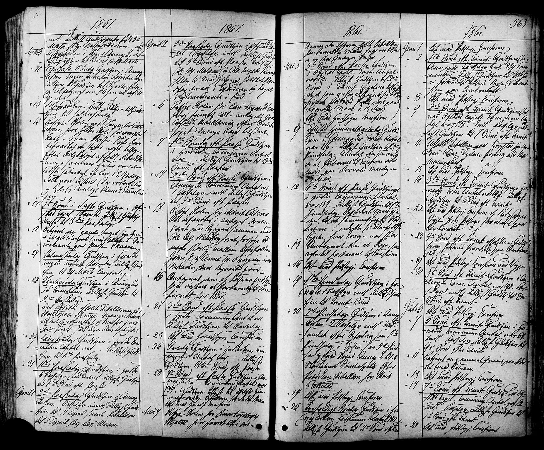 Ministerialprotokoller, klokkerbøker og fødselsregistre - Sør-Trøndelag, SAT/A-1456/665/L0772: Parish register (official) no. 665A07, 1856-1878, p. 563