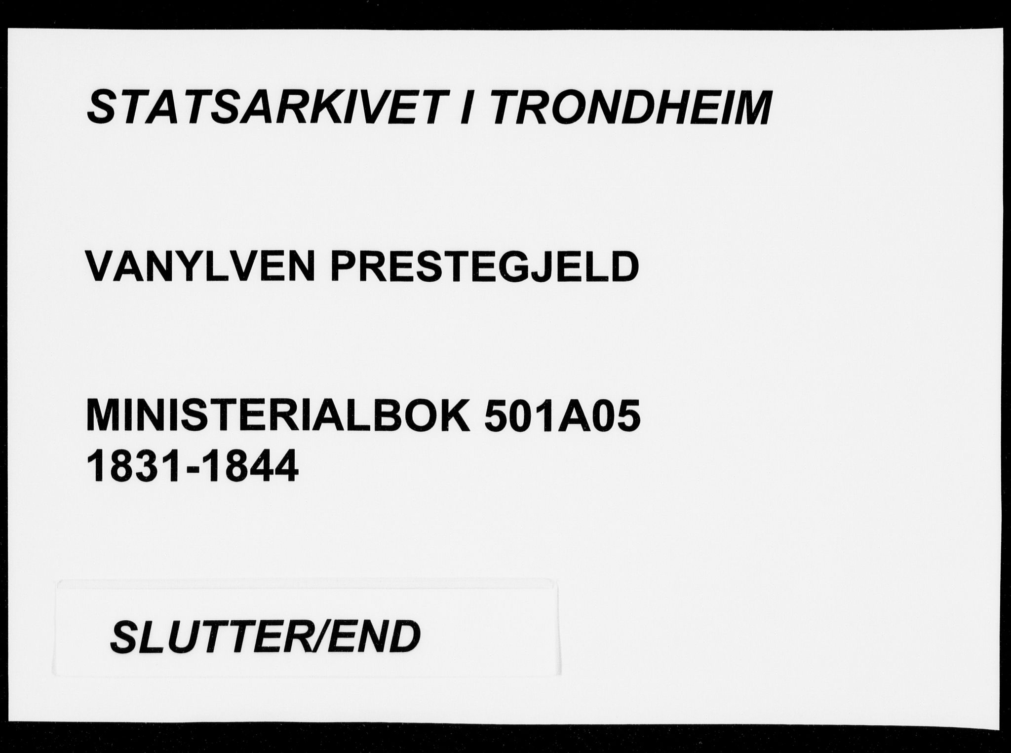 Ministerialprotokoller, klokkerbøker og fødselsregistre - Møre og Romsdal, AV/SAT-A-1454/501/L0005: Parish register (official) no. 501A05, 1831-1844