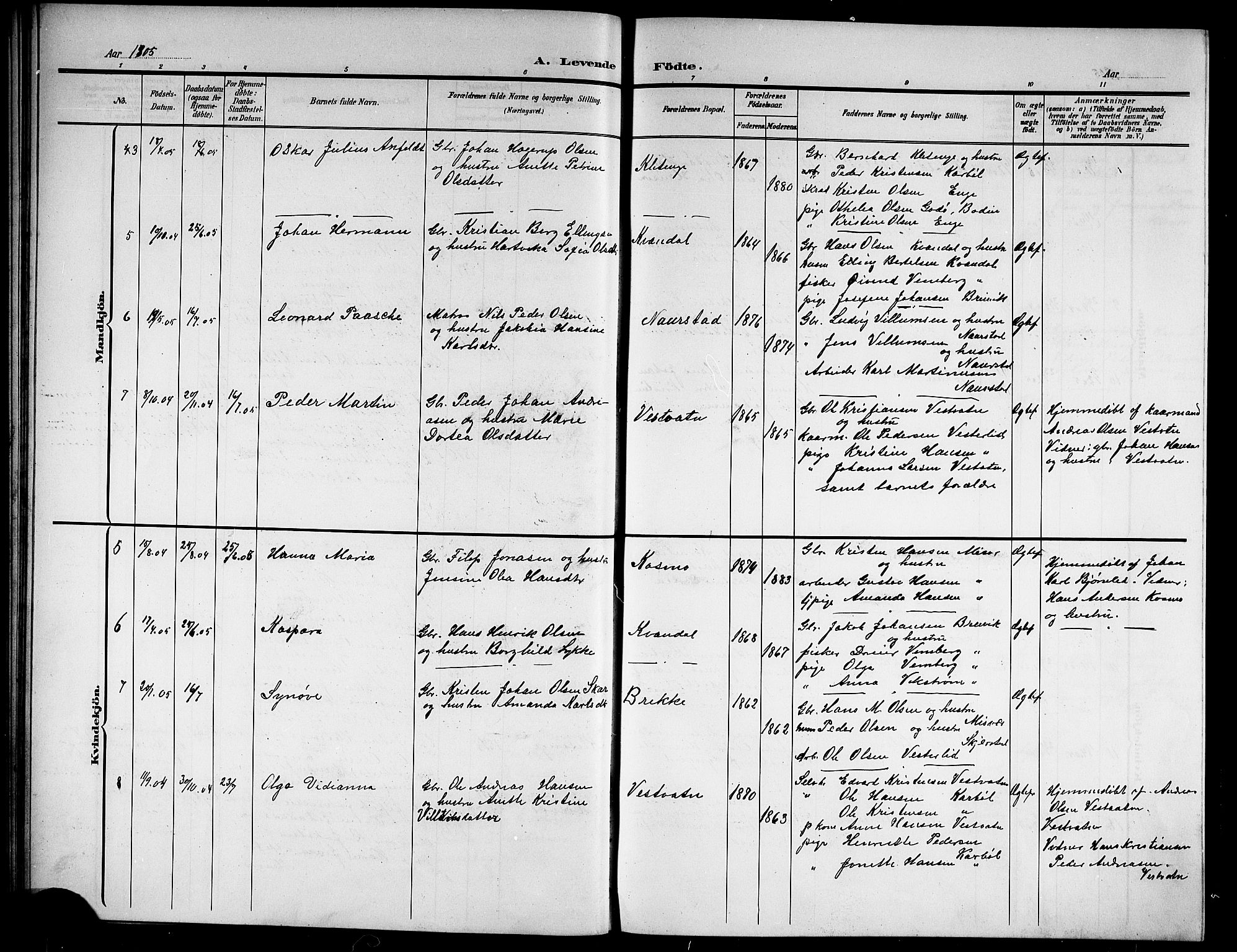 Ministerialprotokoller, klokkerbøker og fødselsregistre - Nordland, AV/SAT-A-1459/852/L0756: Parish register (copy) no. 852C07, 1902-1916
