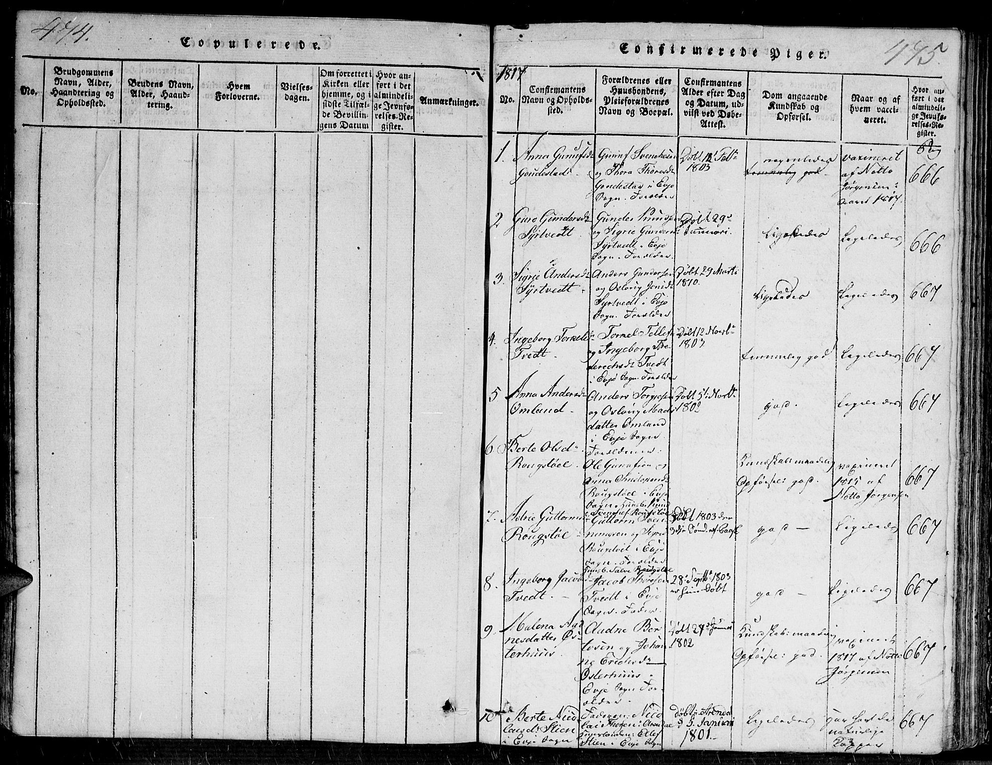 Evje sokneprestkontor, SAK/1111-0008/F/Fa/Faa/L0004: Parish register (official) no. A 4, 1816-1840, p. 474-475