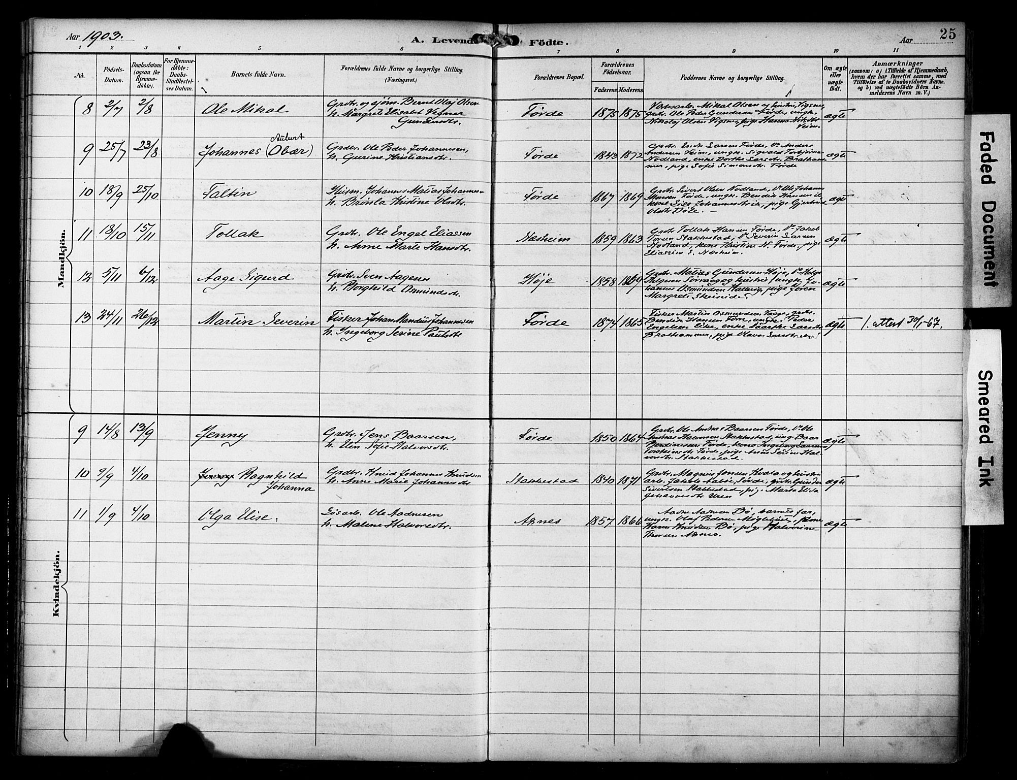 Avaldsnes sokneprestkontor, AV/SAST-A -101851/H/Ha/Haa/L0016: Parish register (official) no. A 16, 1893-1918, p. 25