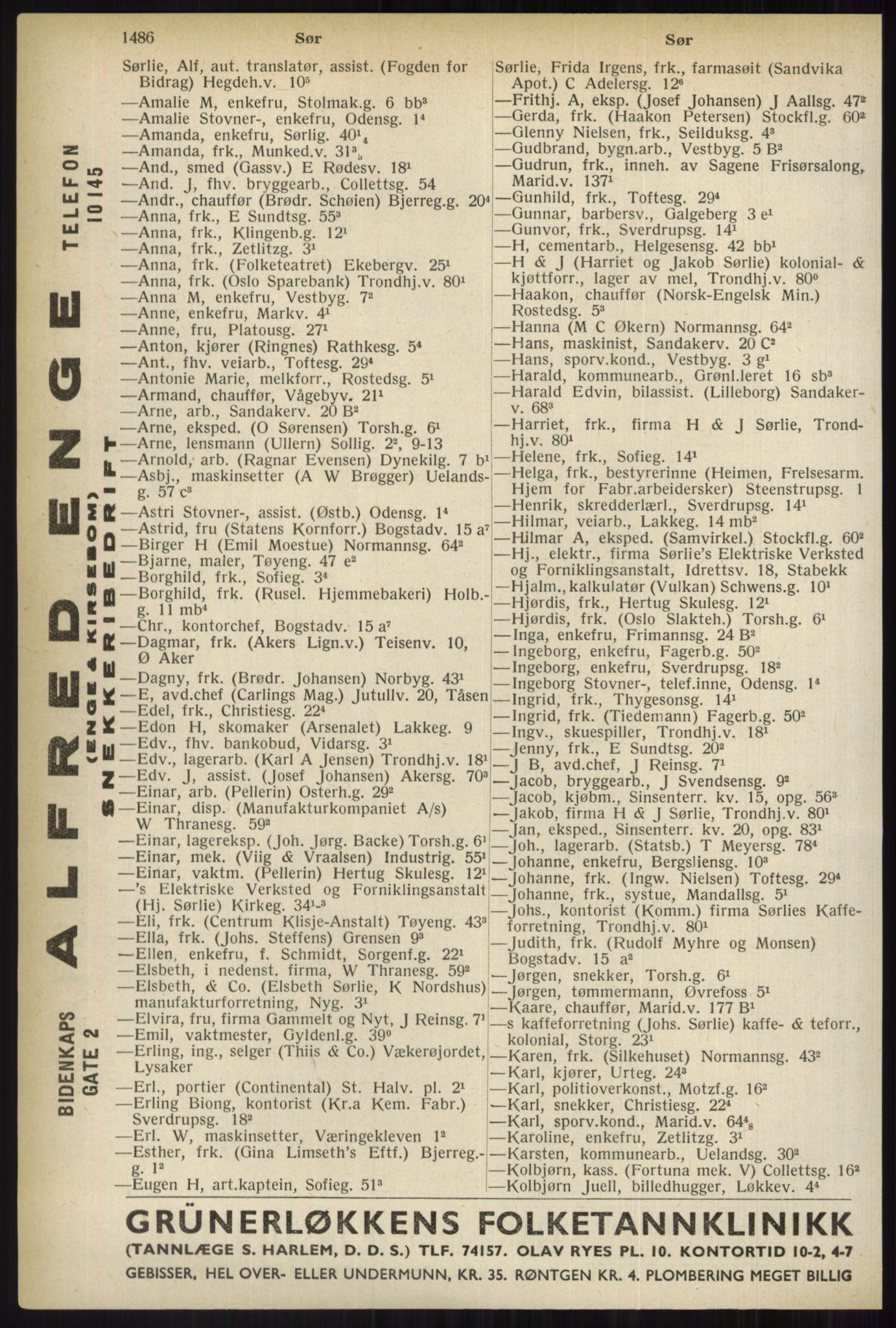 Kristiania/Oslo adressebok, PUBL/-, 1937, p. 1486