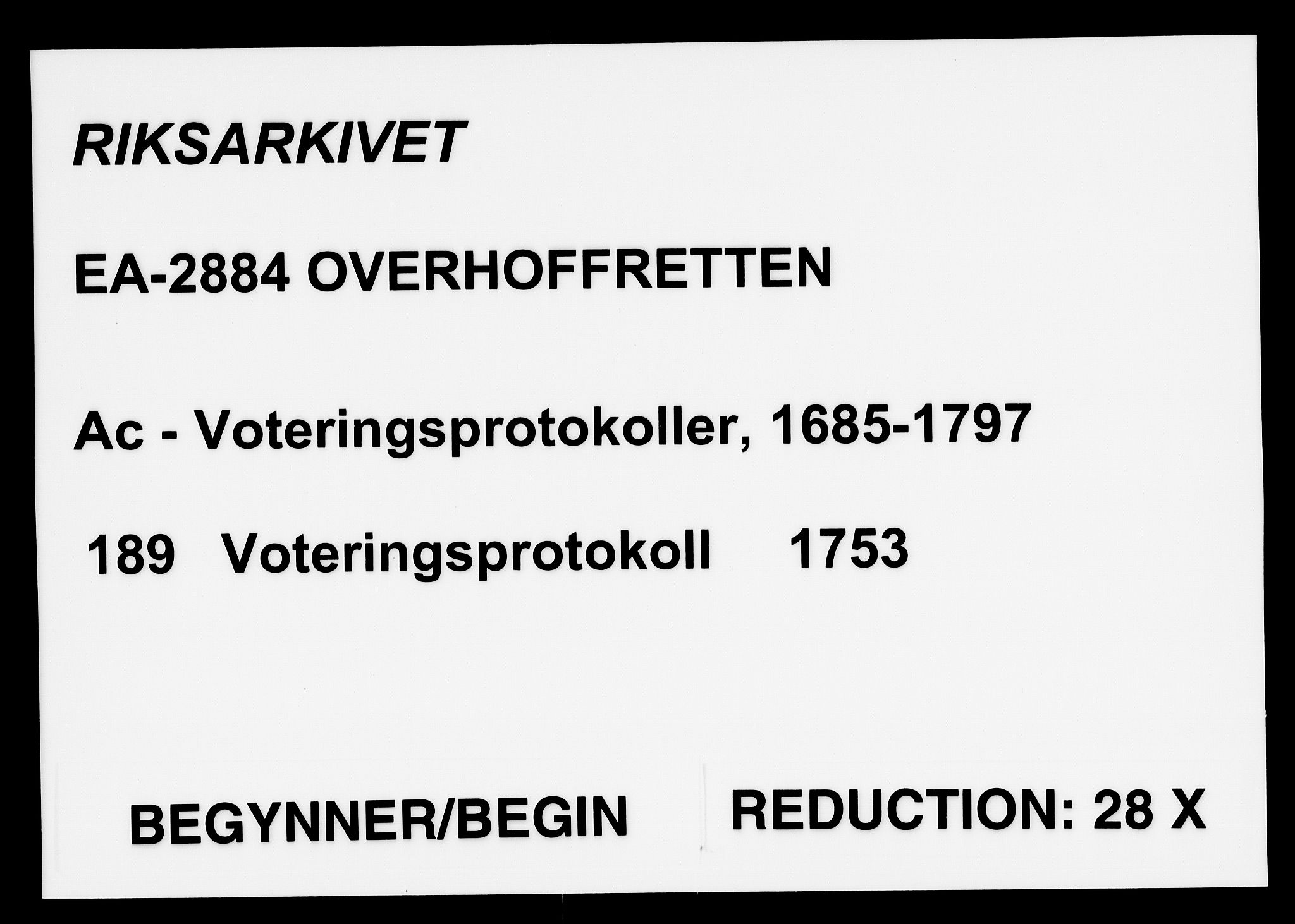 Overhoffretten 1667-1797, RA/EA-2884/Ac/L0189: Voteringsprotokoll, 1753