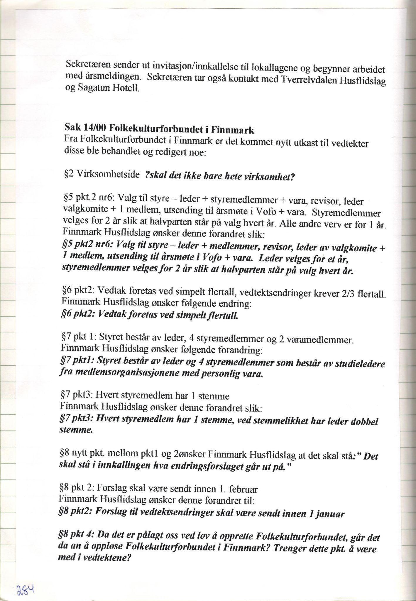 Finnmark Husflidslag, FMFB/A-1134/A/L0004: Møtebok, 1995-2000, p. 290