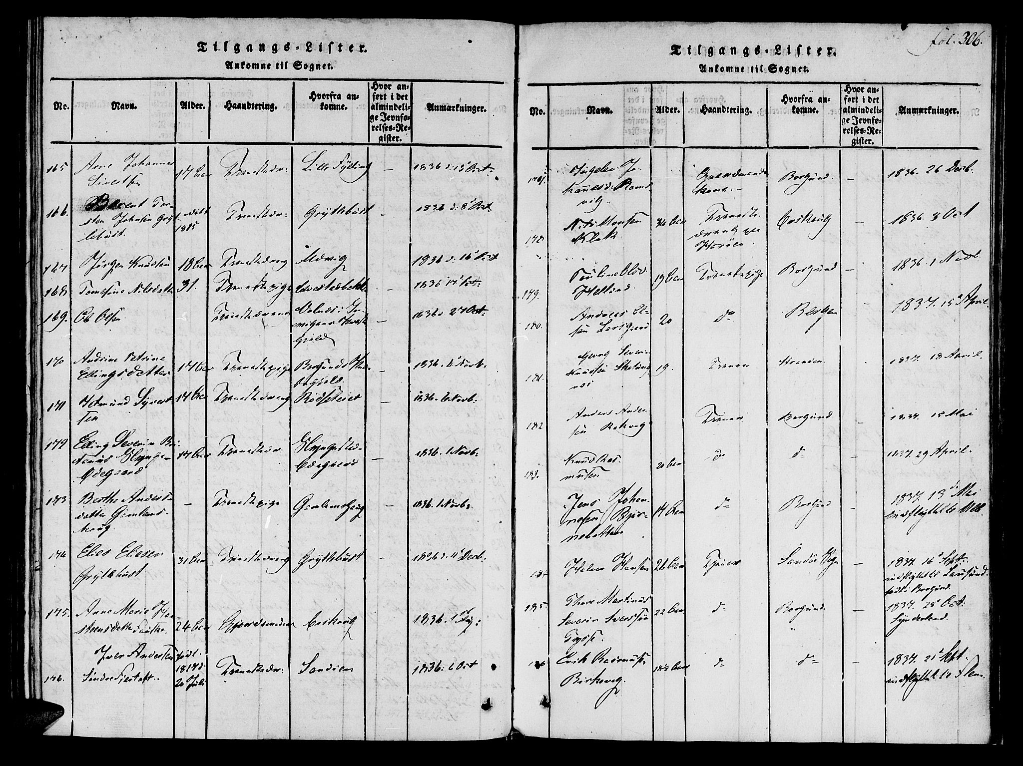 Ministerialprotokoller, klokkerbøker og fødselsregistre - Møre og Romsdal, SAT/A-1454/536/L0495: Parish register (official) no. 536A04, 1818-1847, p. 306
