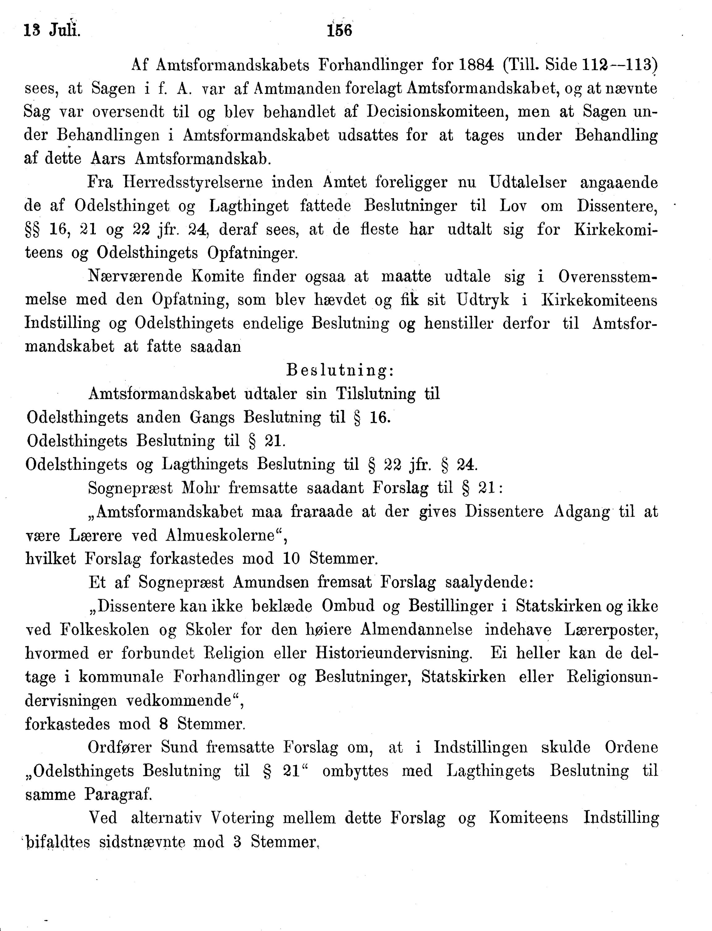 Nordland Fylkeskommune. Fylkestinget, AIN/NFK-17/176/A/Ac/L0014: Fylkestingsforhandlinger 1881-1885, 1881-1885