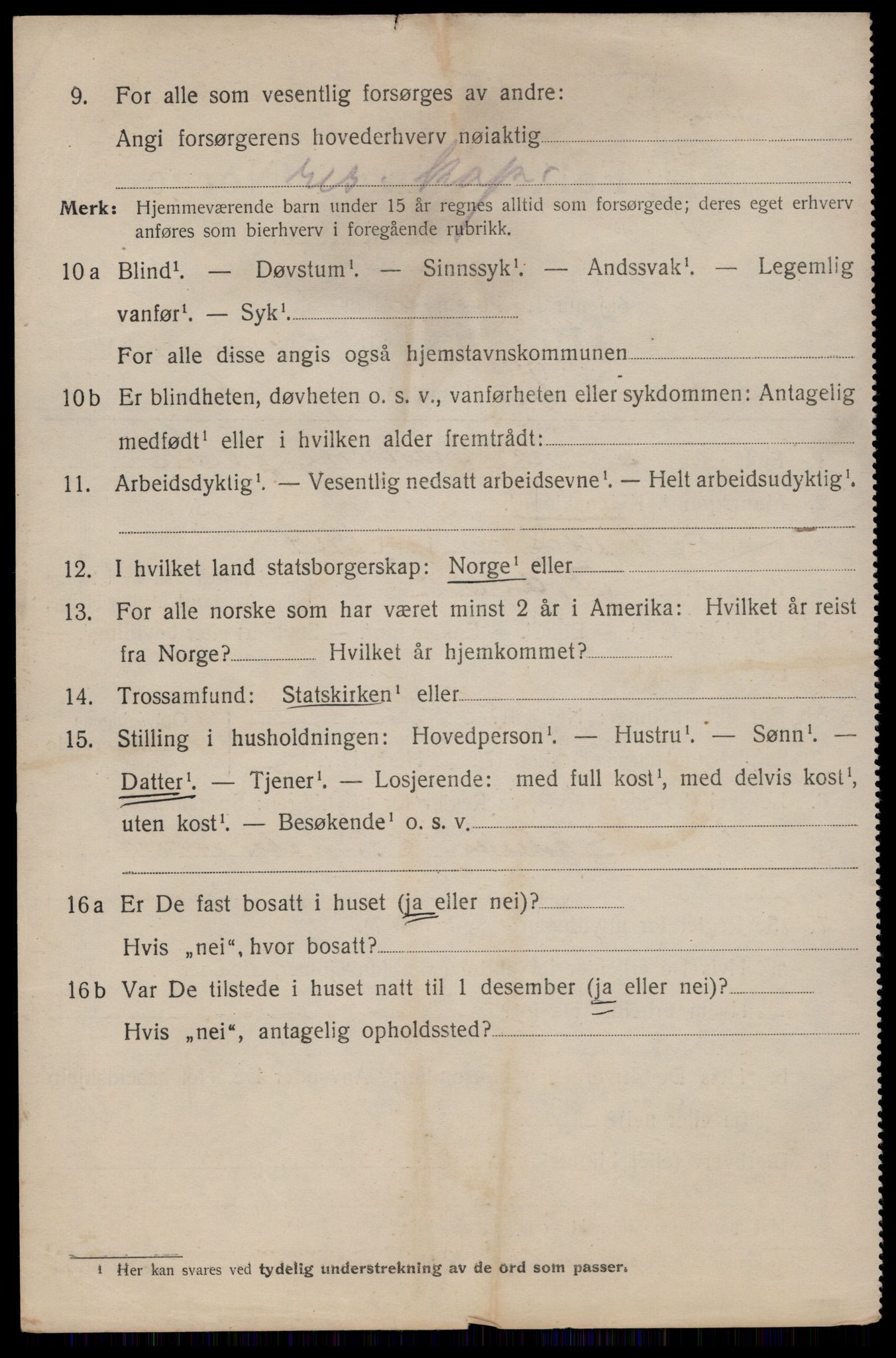 SAT, 1920 census for Trondheim, 1920, p. 90887