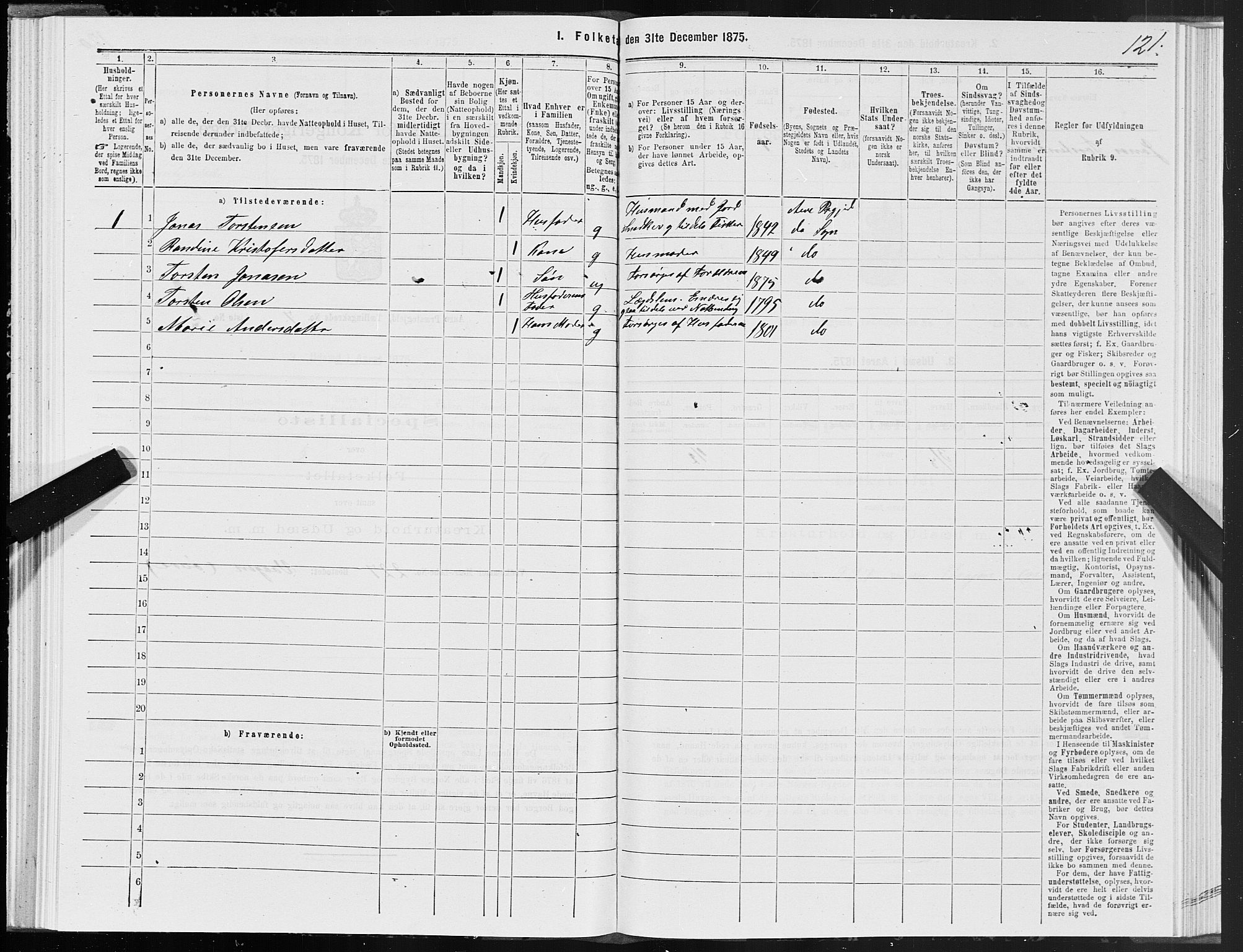 SAT, 1875 census for 1569P Aure, 1875, p. 5121