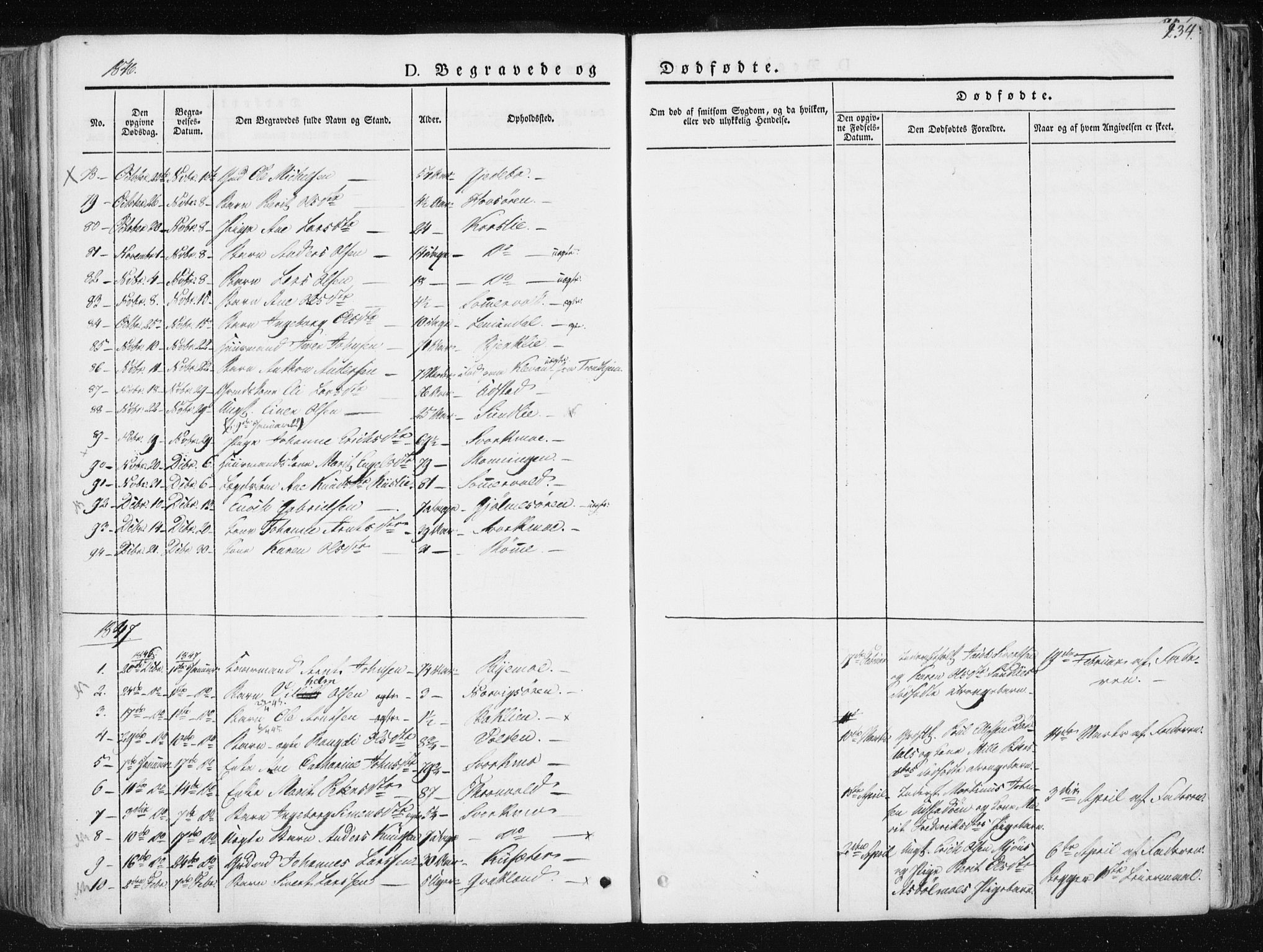 Ministerialprotokoller, klokkerbøker og fødselsregistre - Sør-Trøndelag, SAT/A-1456/668/L0805: Parish register (official) no. 668A05, 1840-1853, p. 234