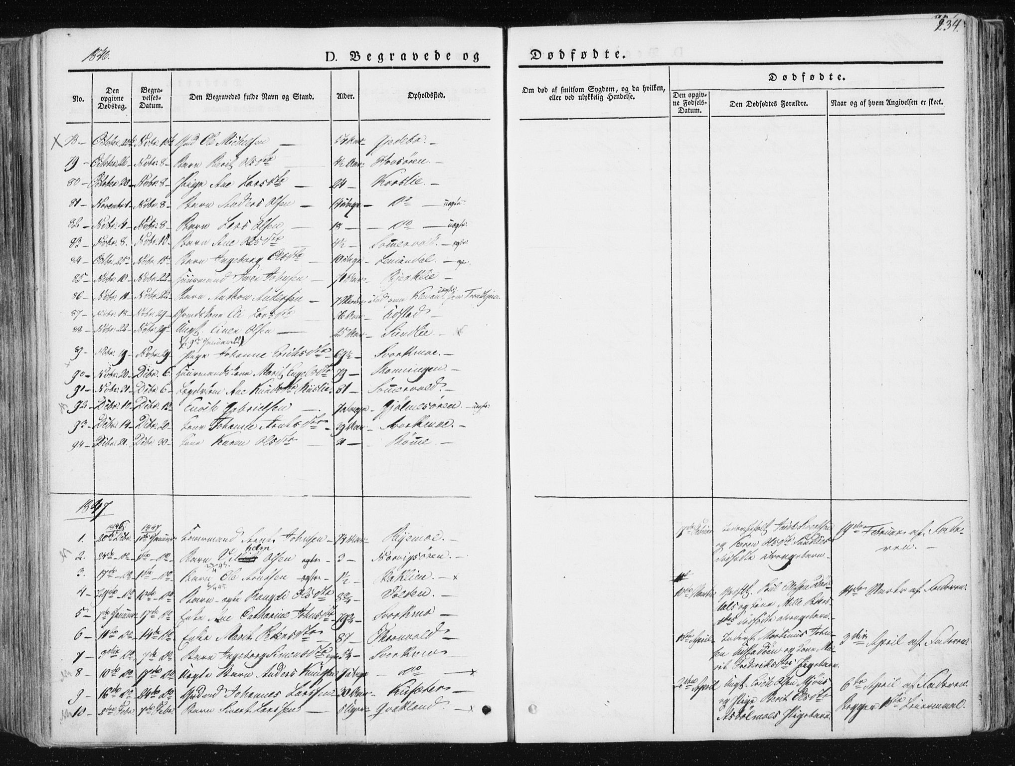 Ministerialprotokoller, klokkerbøker og fødselsregistre - Sør-Trøndelag, AV/SAT-A-1456/668/L0805: Parish register (official) no. 668A05, 1840-1853, p. 234
