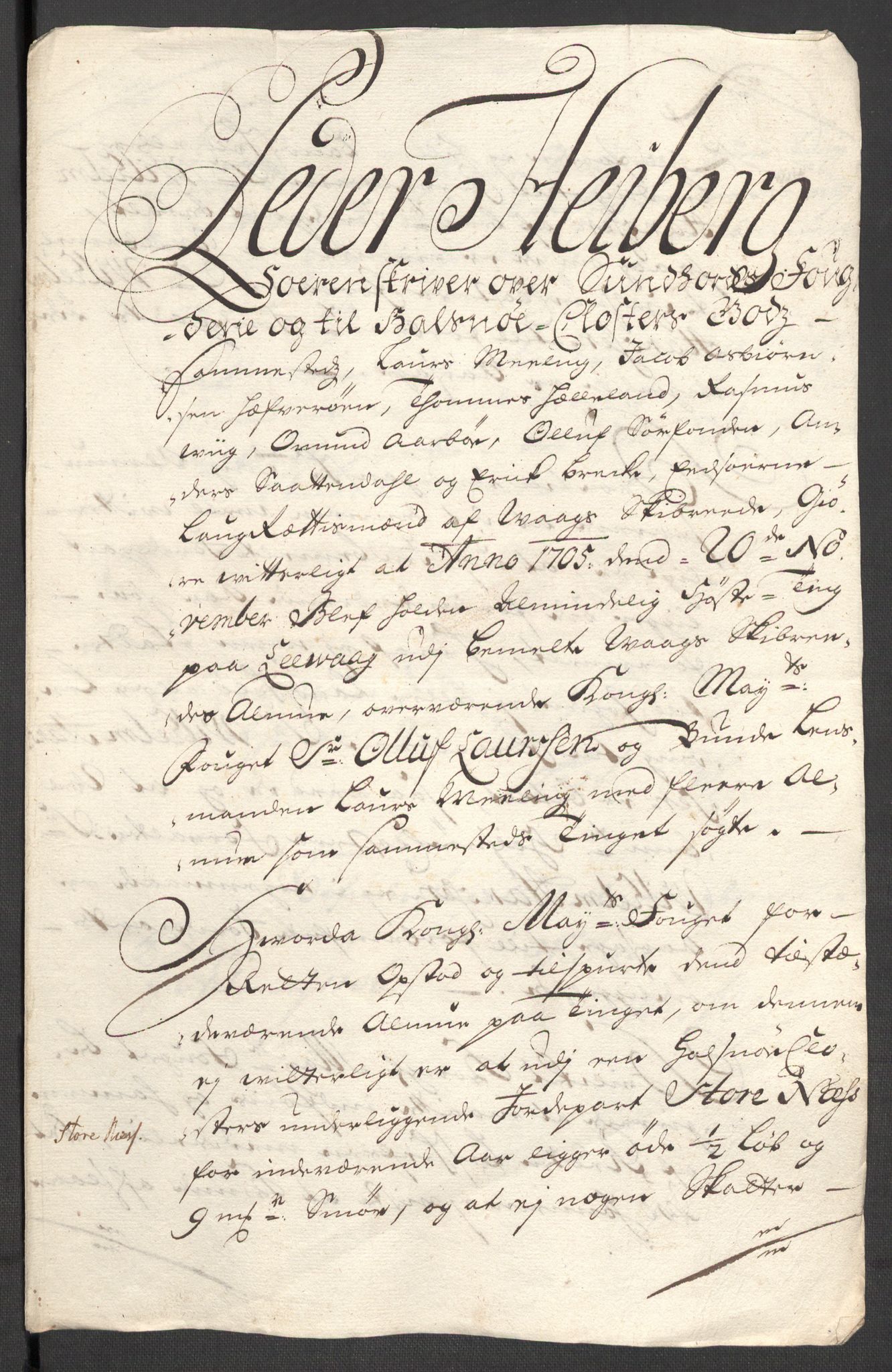 Rentekammeret inntil 1814, Reviderte regnskaper, Fogderegnskap, AV/RA-EA-4092/R48/L2983: Fogderegnskap Sunnhordland og Hardanger, 1705, p. 222