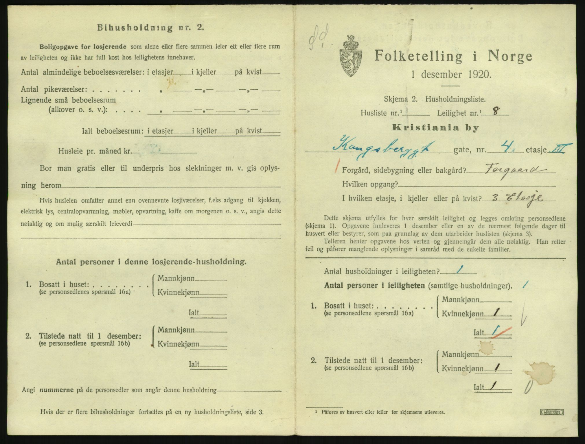 SAO, 1920 census for Kristiania, 1920, p. 53890