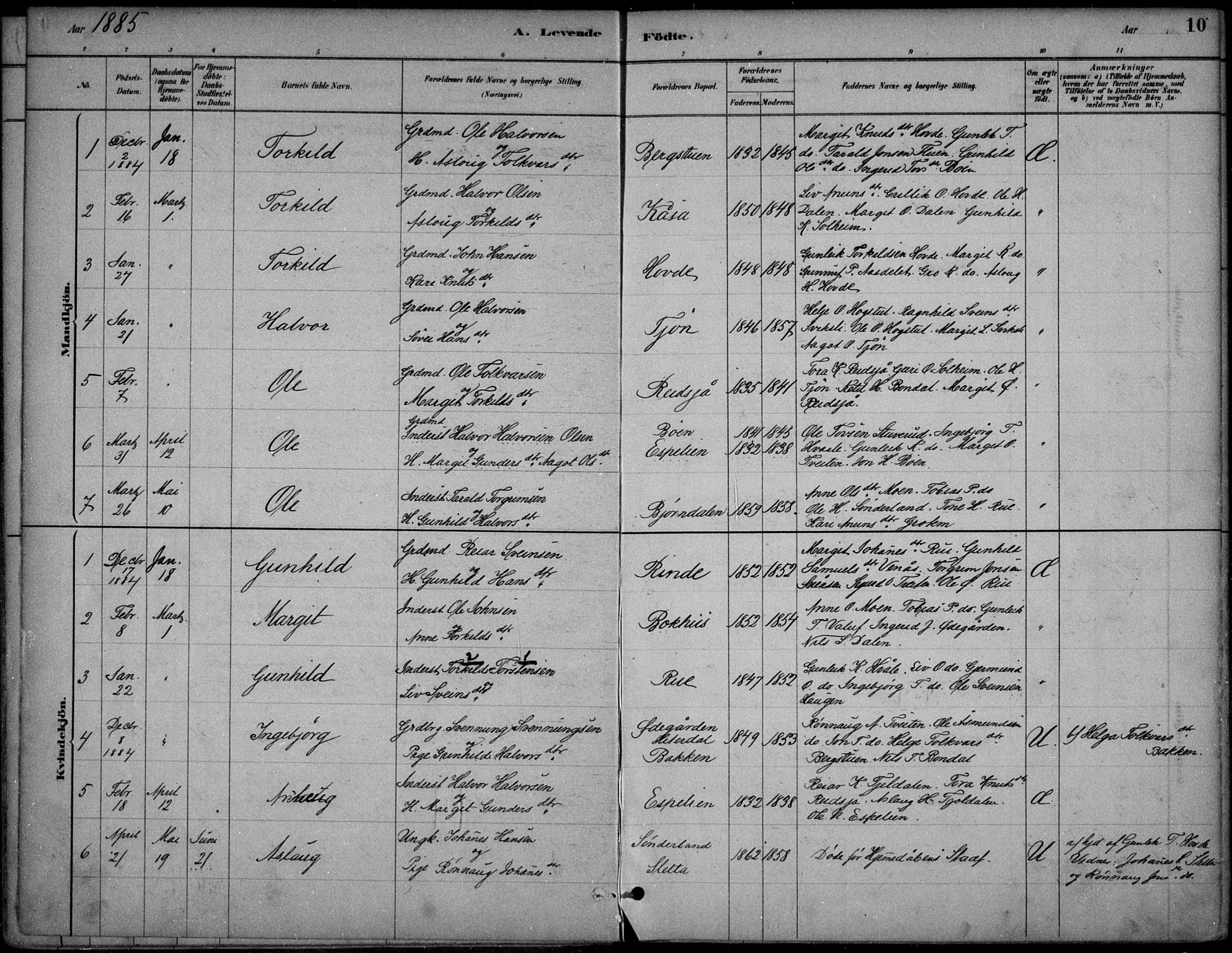 Hjartdal kirkebøker, SAKO/A-270/F/Fc/L0002: Parish register (official) no. III 2, 1880-1936, p. 10