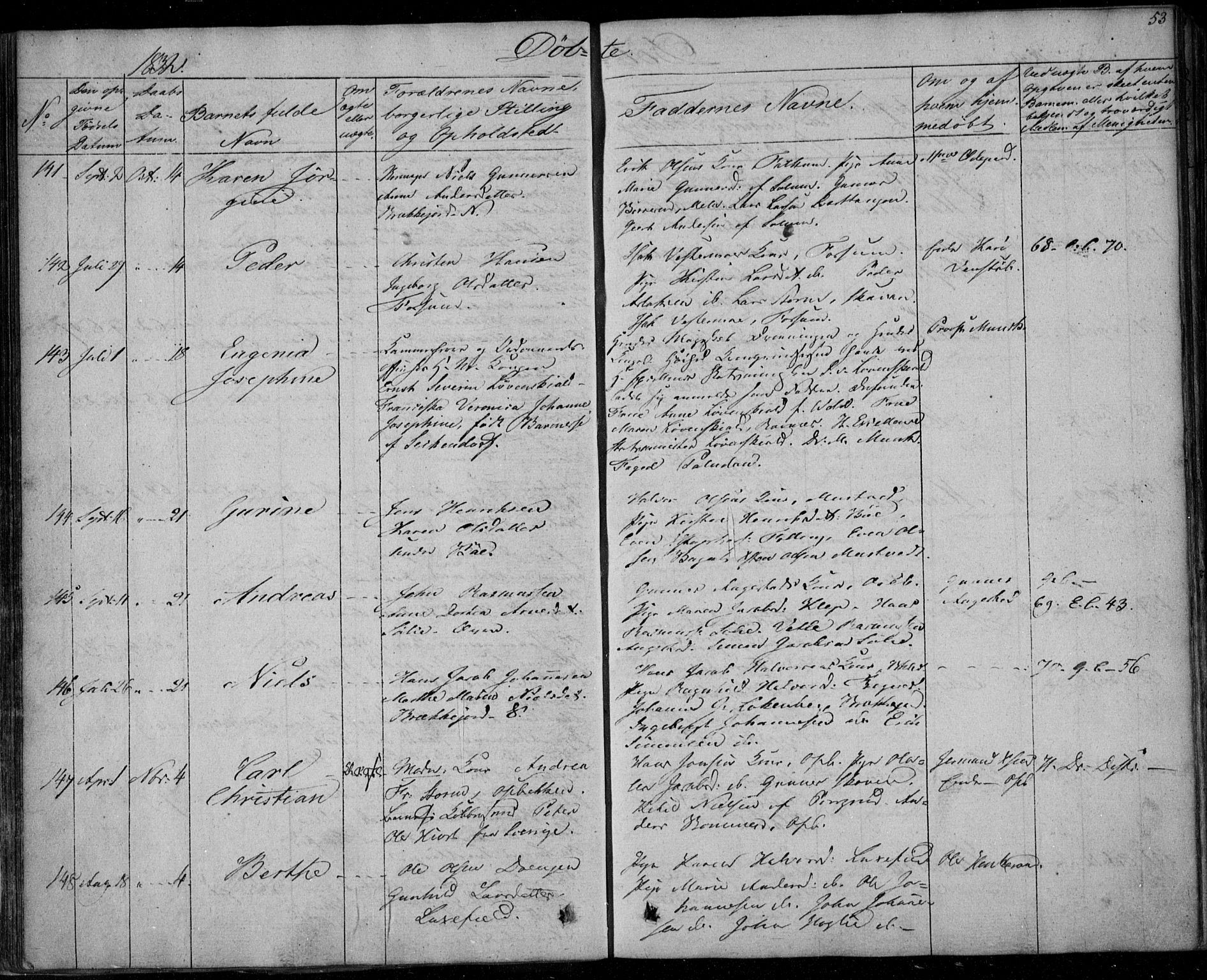 Gjerpen kirkebøker, AV/SAKO-A-265/F/Fa/L0006: Parish register (official) no. I 6, 1829-1834, p. 53