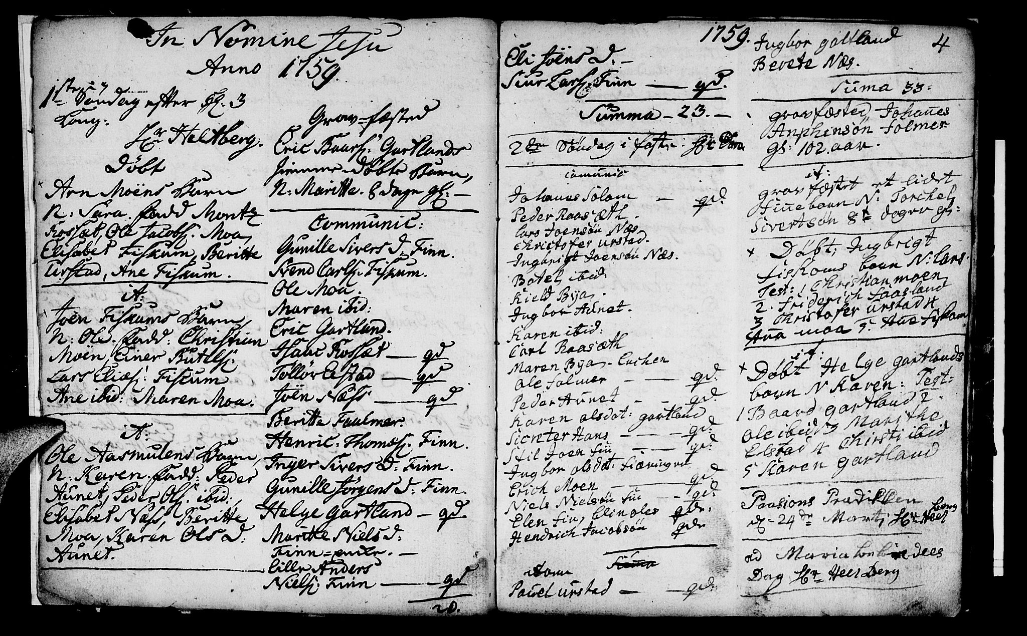 Ministerialprotokoller, klokkerbøker og fødselsregistre - Nord-Trøndelag, SAT/A-1458/759/L0526: Parish register (official) no. 759A02, 1758-1765, p. 4