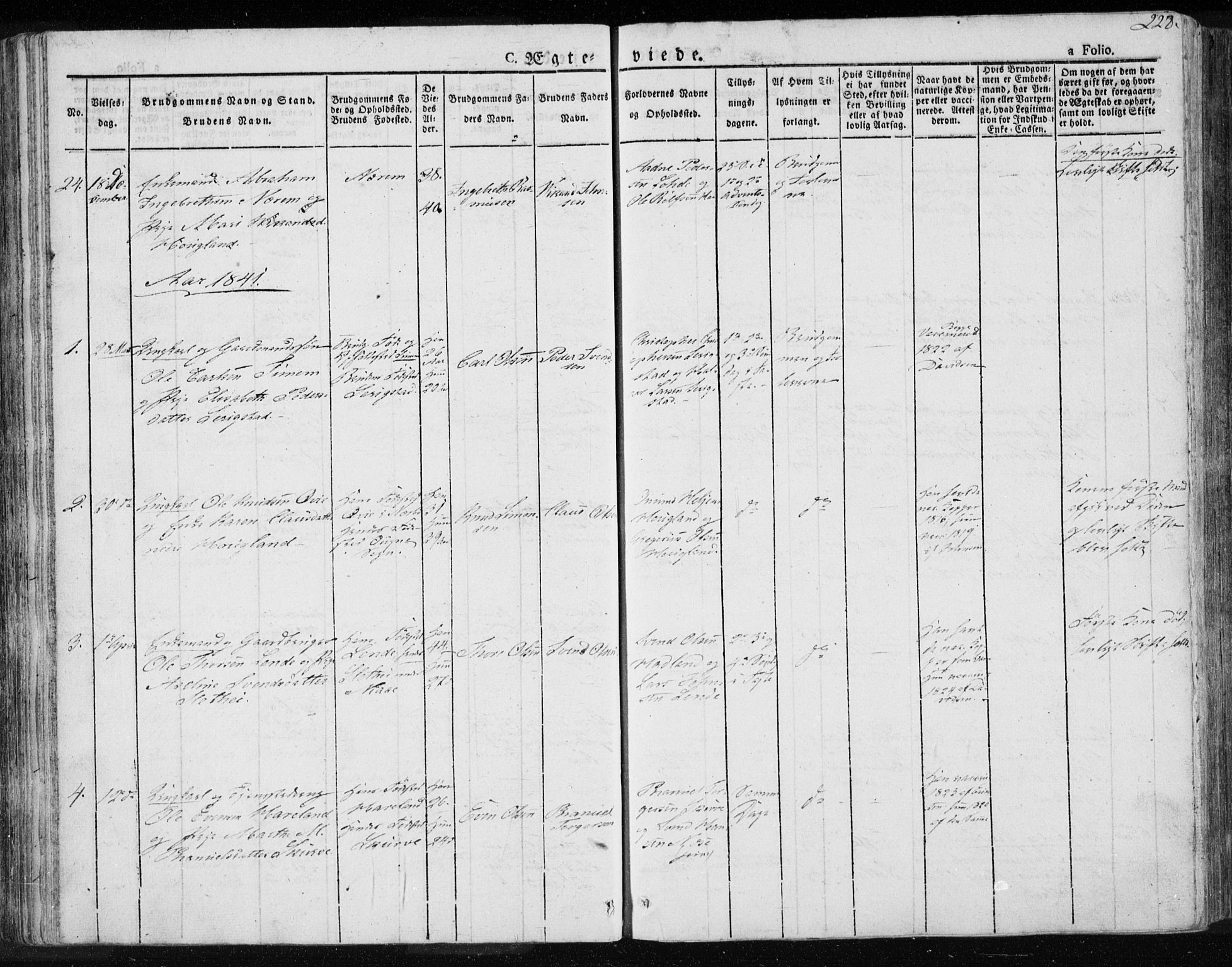 Lye sokneprestkontor, AV/SAST-A-101794/001/30BA/L0004: Parish register (official) no. A 4, 1826-1841, p. 228