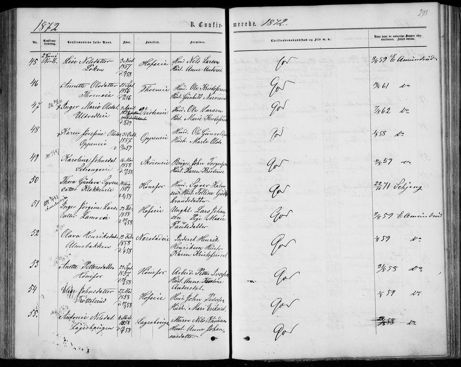 Norderhov kirkebøker, SAKO/A-237/F/Fa/L0013: Parish register (official) no. 13, 1866-1874, p. 298
