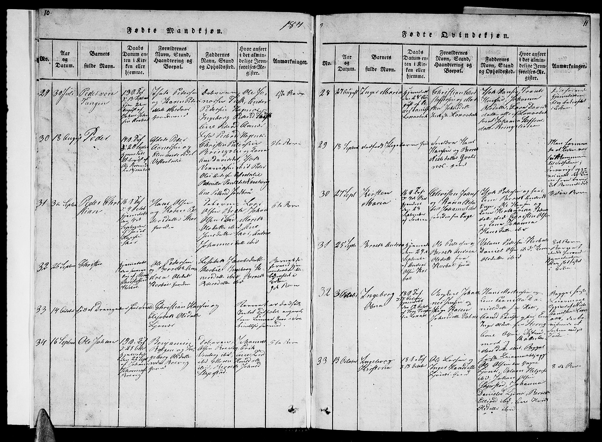 Ministerialprotokoller, klokkerbøker og fødselsregistre - Nordland, AV/SAT-A-1459/852/L0752: Parish register (copy) no. 852C03, 1840-1855, p. 10-11