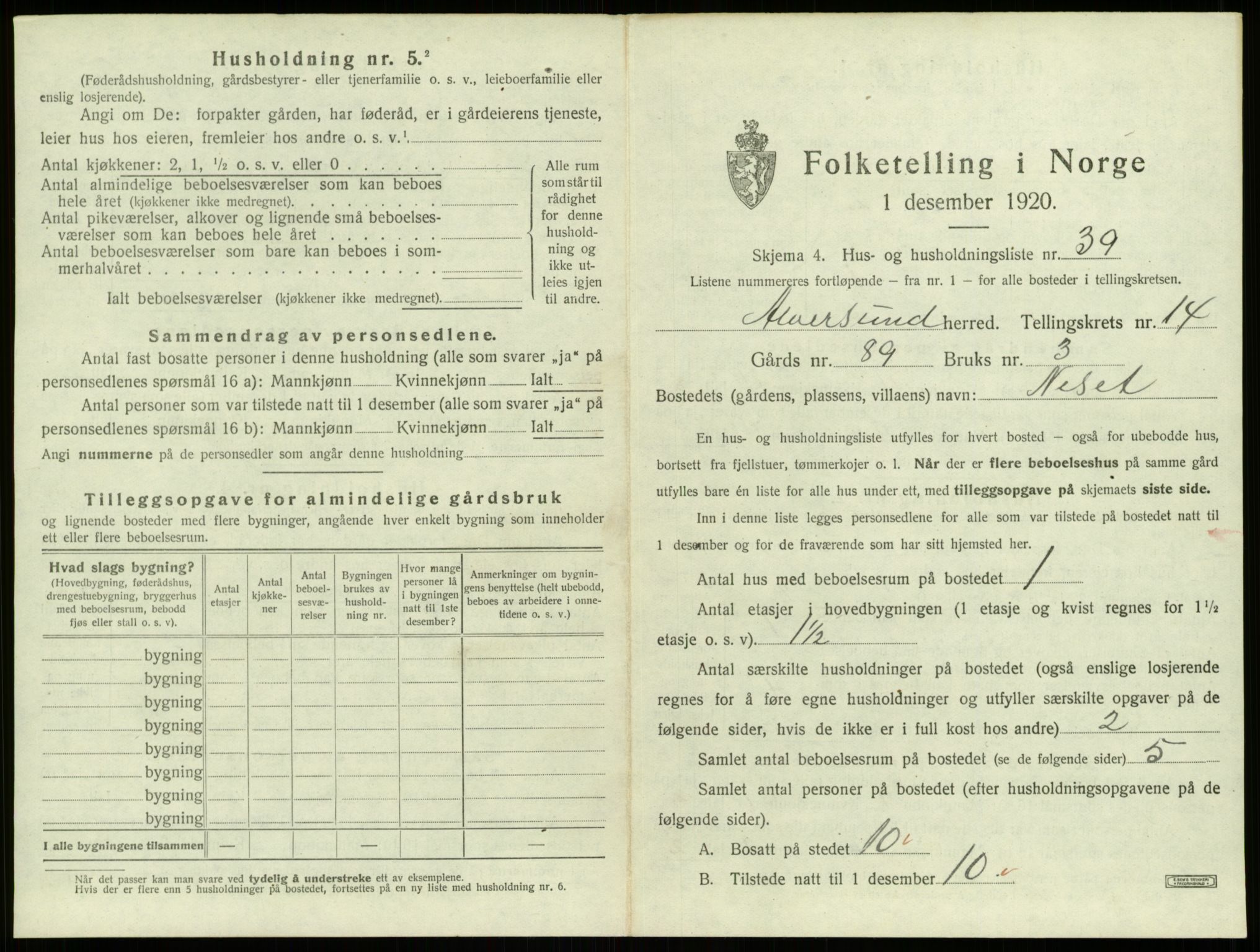 SAB, 1920 census for Alversund, 1920, p. 1101