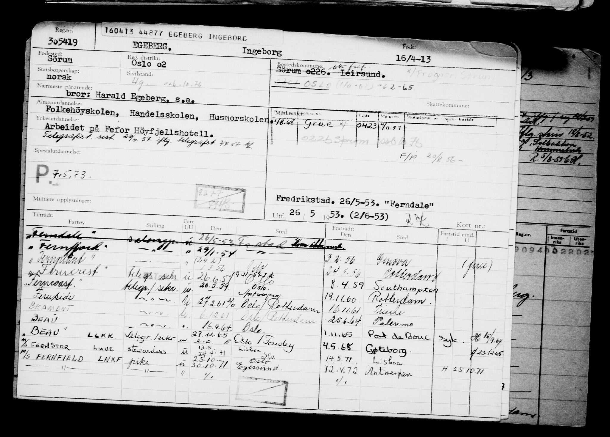 Direktoratet for sjømenn, AV/RA-S-3545/G/Gb/L0112: Hovedkort, 1913, p. 82