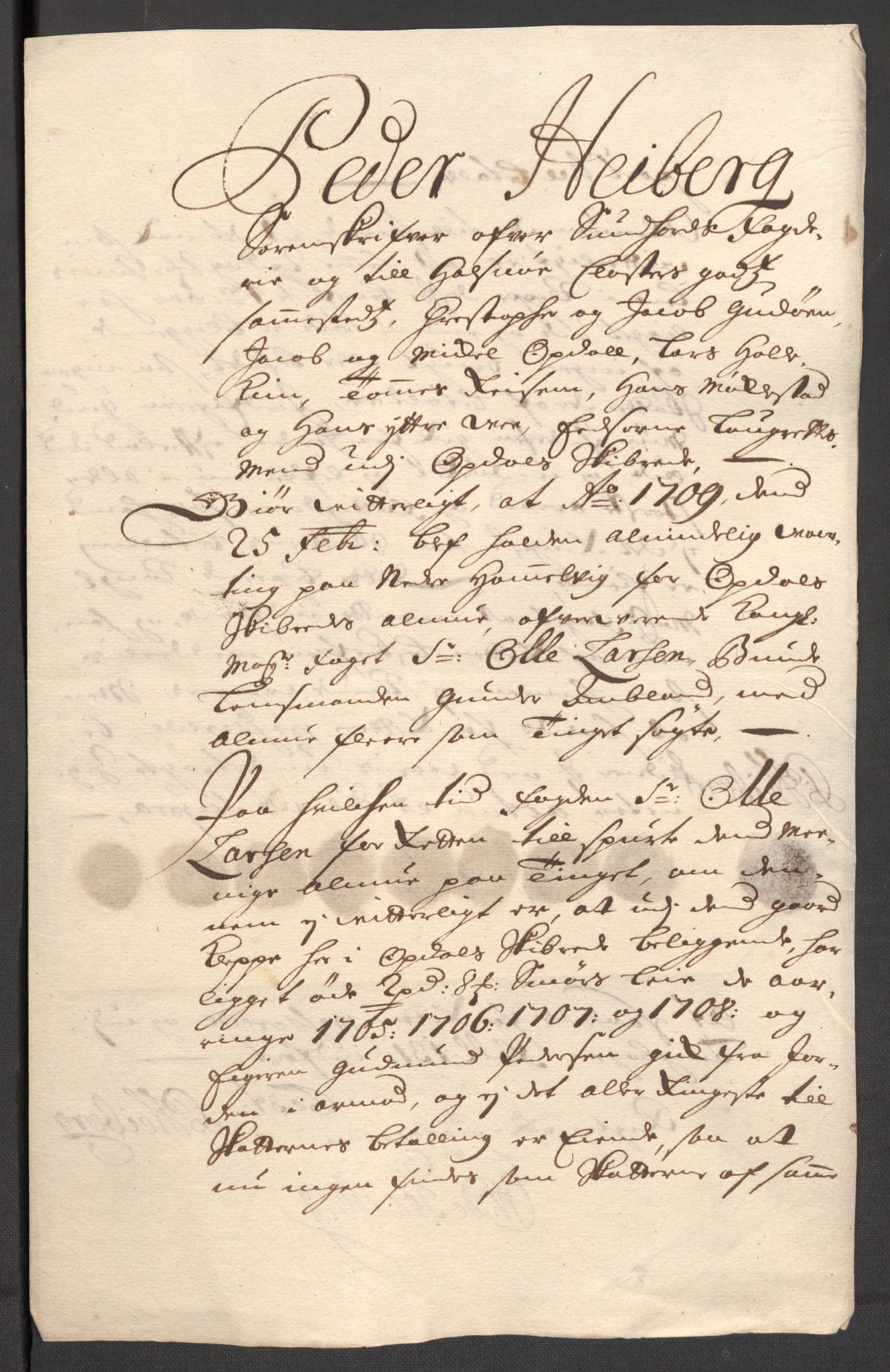 Rentekammeret inntil 1814, Reviderte regnskaper, Fogderegnskap, AV/RA-EA-4092/R48/L2985: Fogderegnskap Sunnhordland og Hardanger, 1708, p. 266